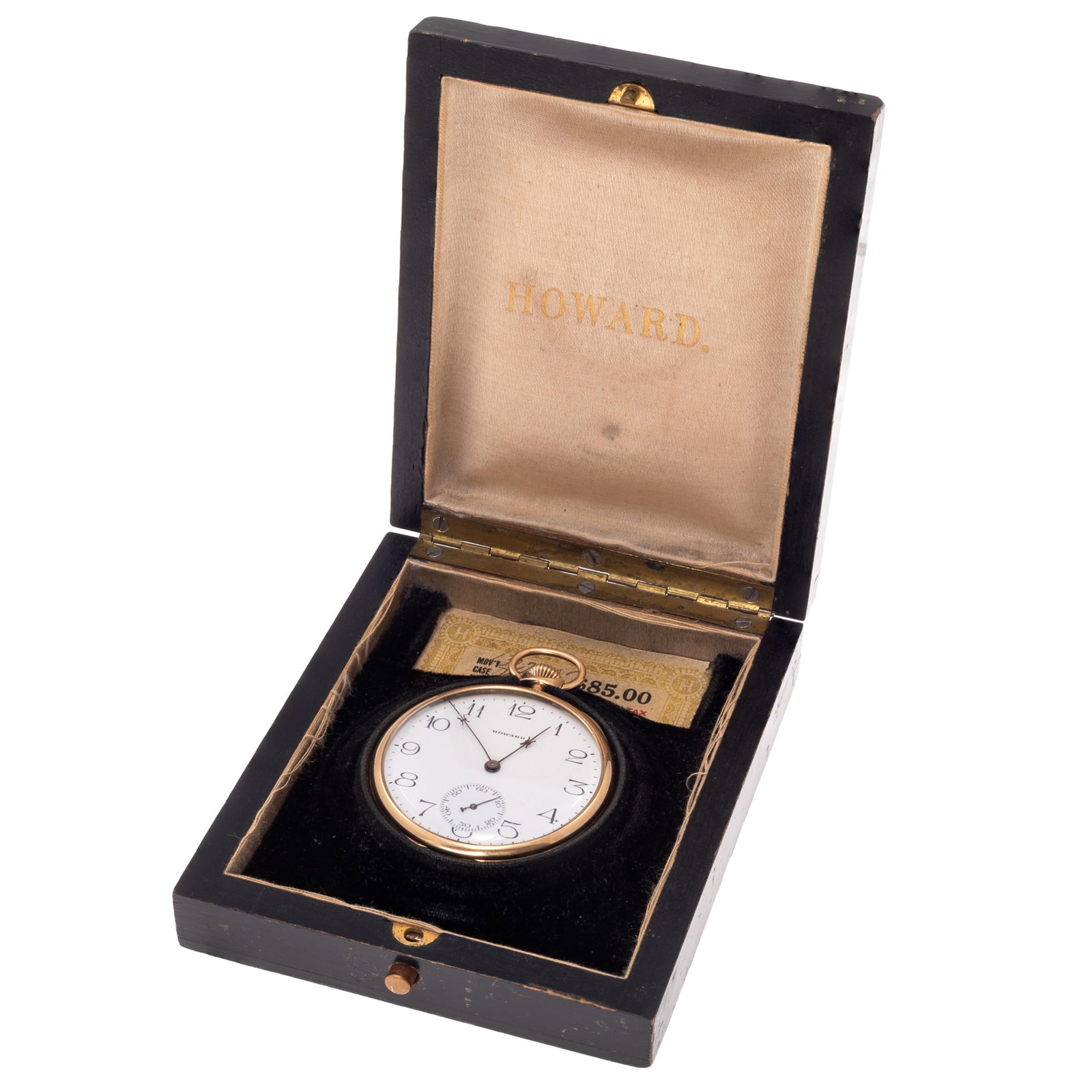 Howard 14k Yellow Gold Pocket Watch with Original Box and Receipt (1 of 4)