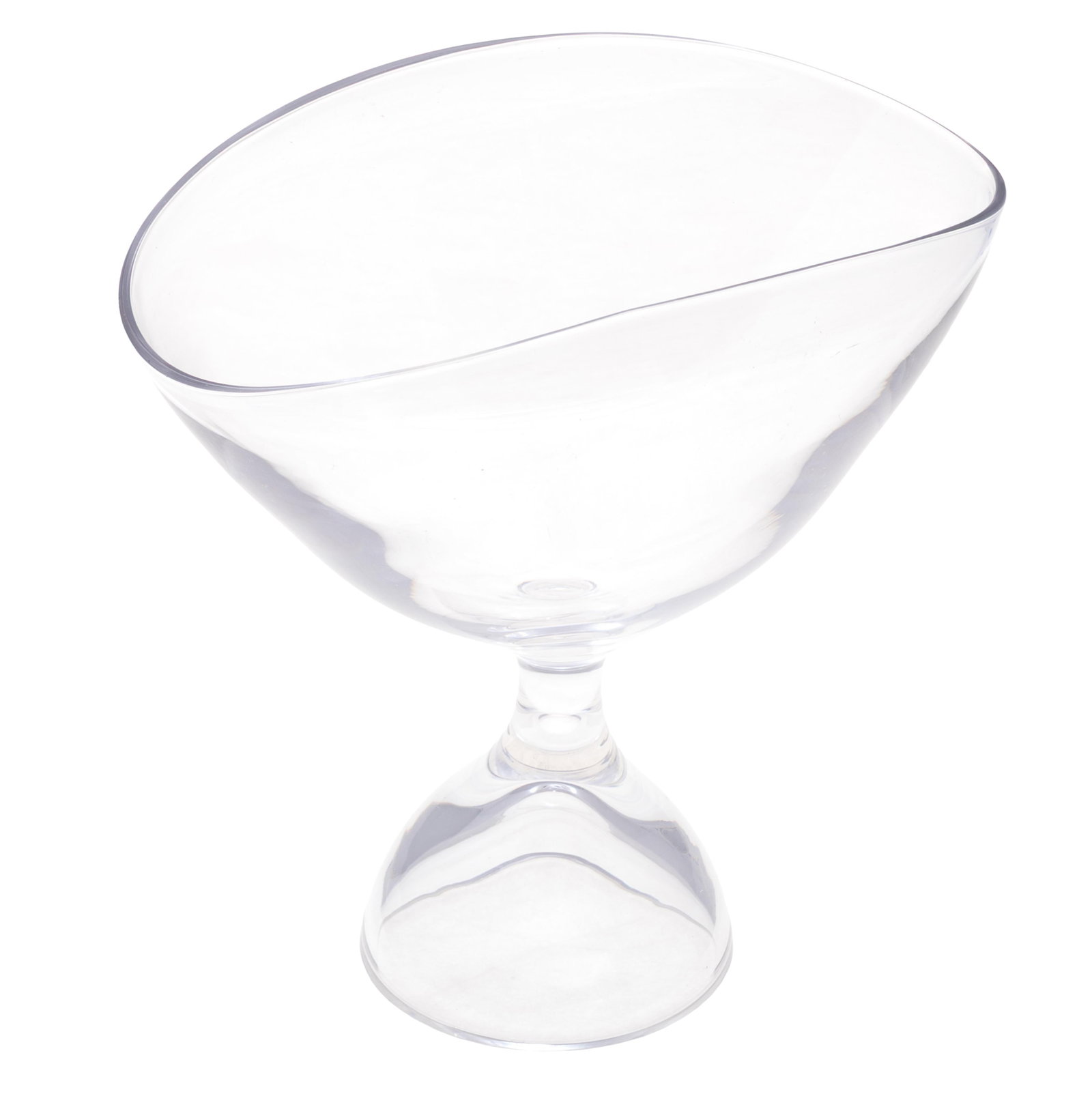Mid Century Modern Glass Vase: Mid Century Modern Glass Vase Footed vase, unsigned, attributed to Kosta Boda. 8 1/2in (21cm) h. 8 1/2in (21cm) w.
