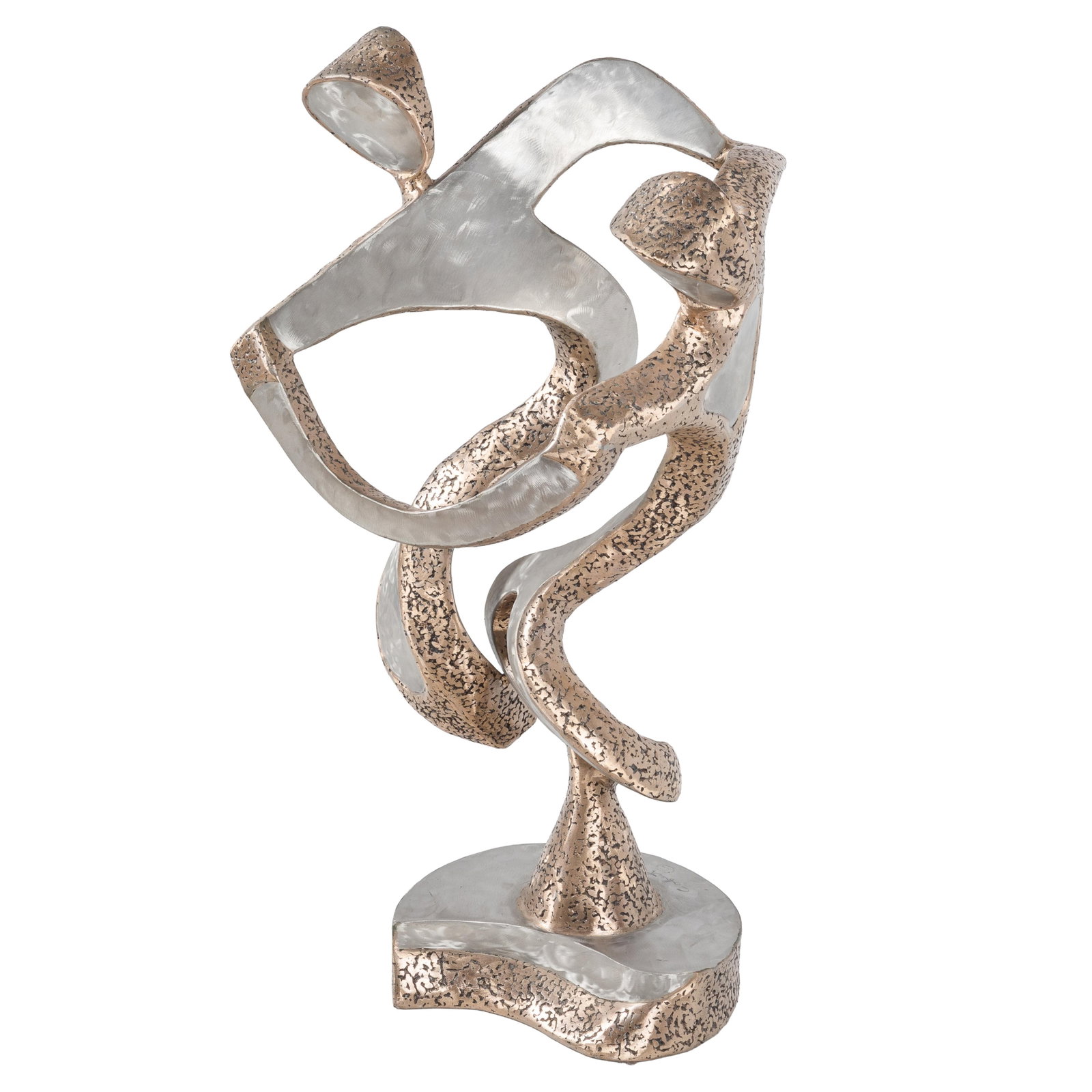 Cobert C. Collins (1924-2013, American), Sculpture: Cobert C. Collins (1924-2013, American) Sculpture 'Waltzing' Of mixed metal, depicting a couple in the midst of a spinning waltz. 37in (94cm) h. 23in (59cm) w 20in (51cm) d.