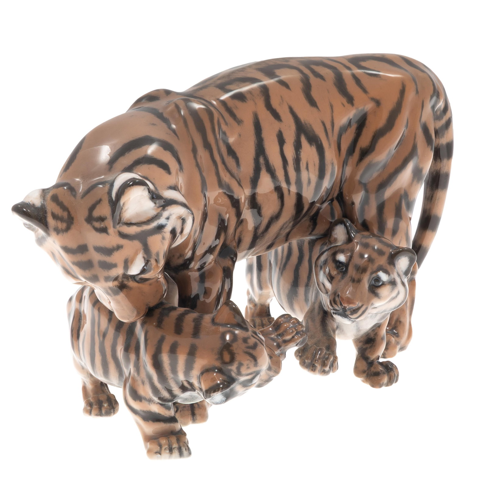 Royal Copenhagen Porcelain Tiger with Cubs (1 of 8)