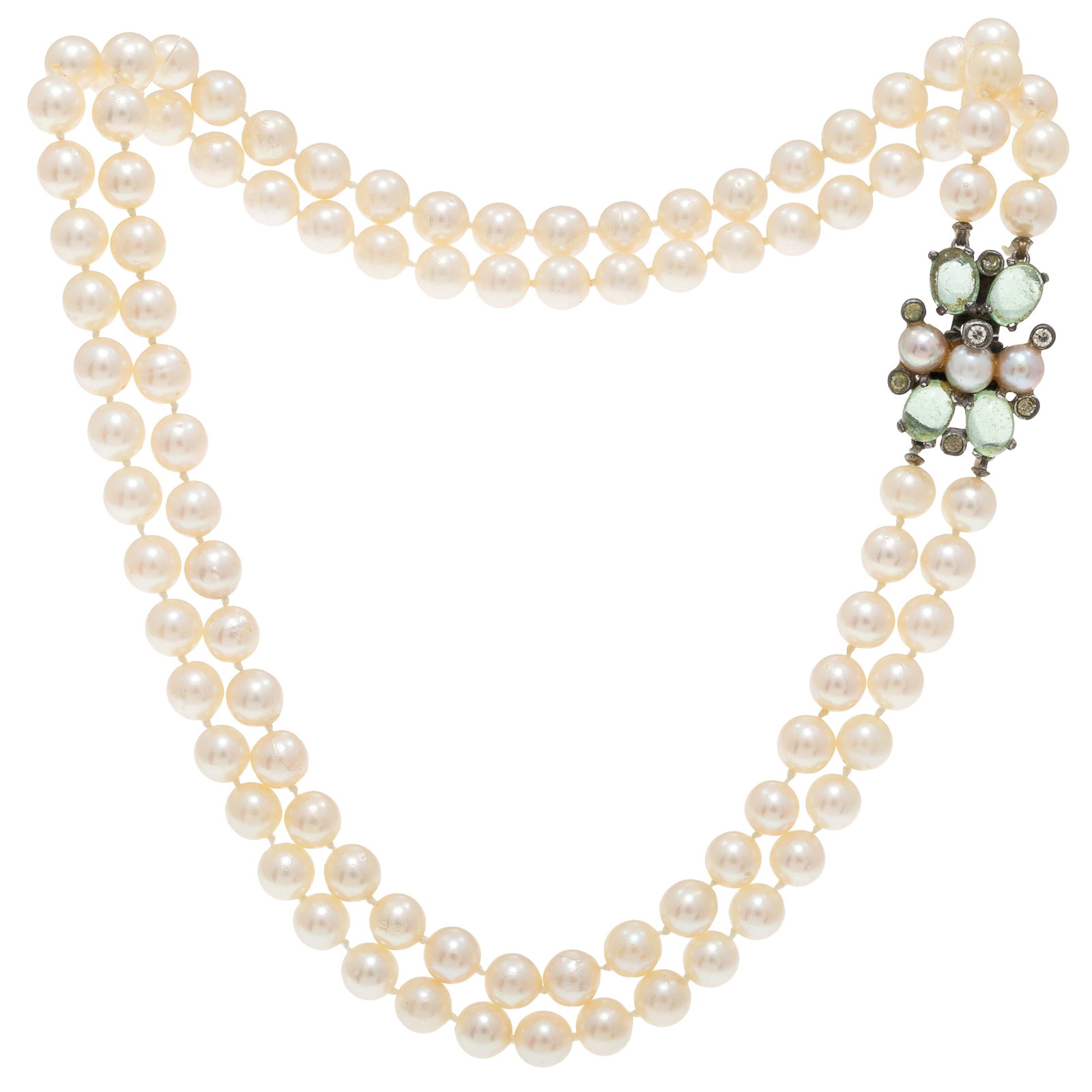 Double Strand Cultured Pearl Necklace (1 of 4)