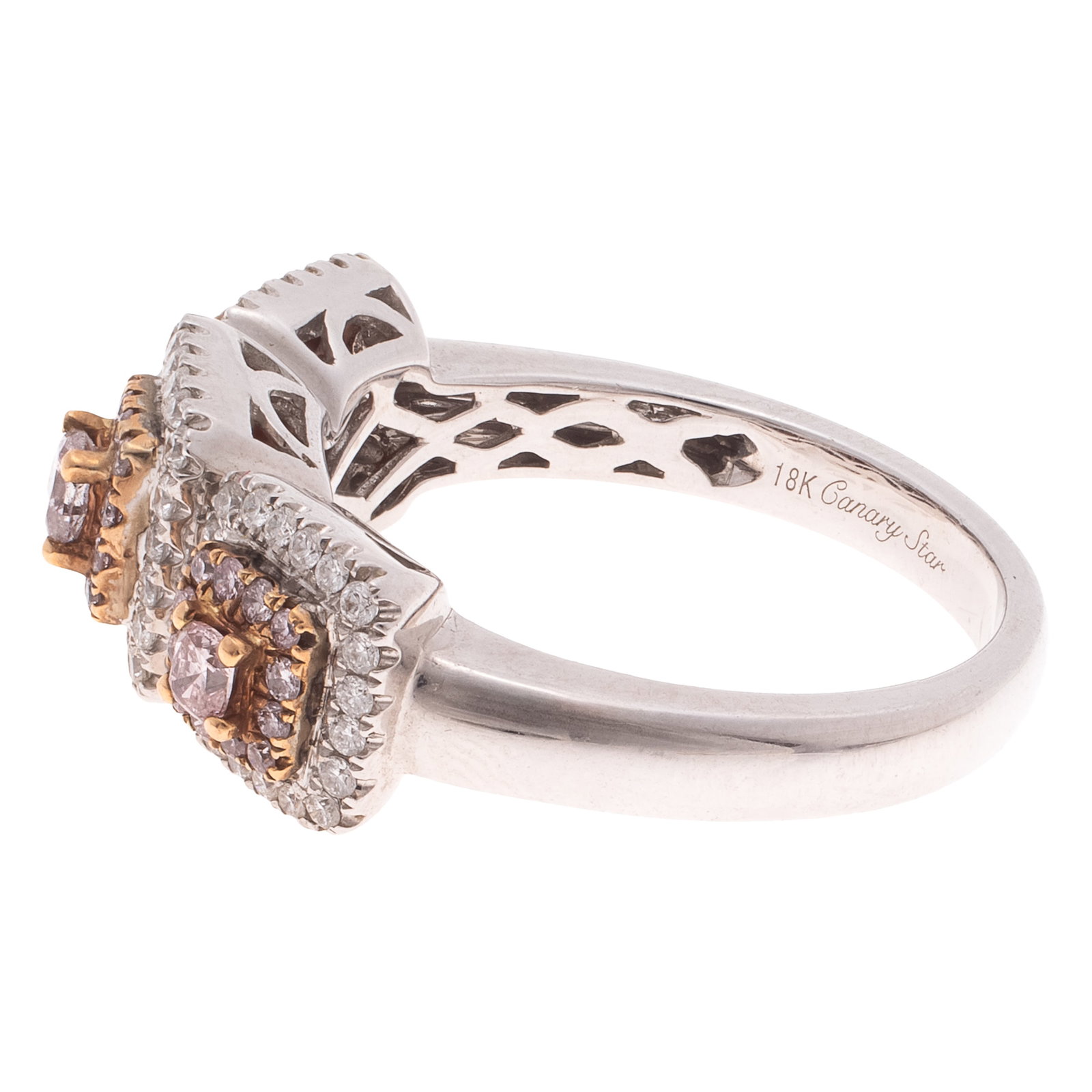 Colored Diamond, Diamond, 18k Ring, Canary Star - 3