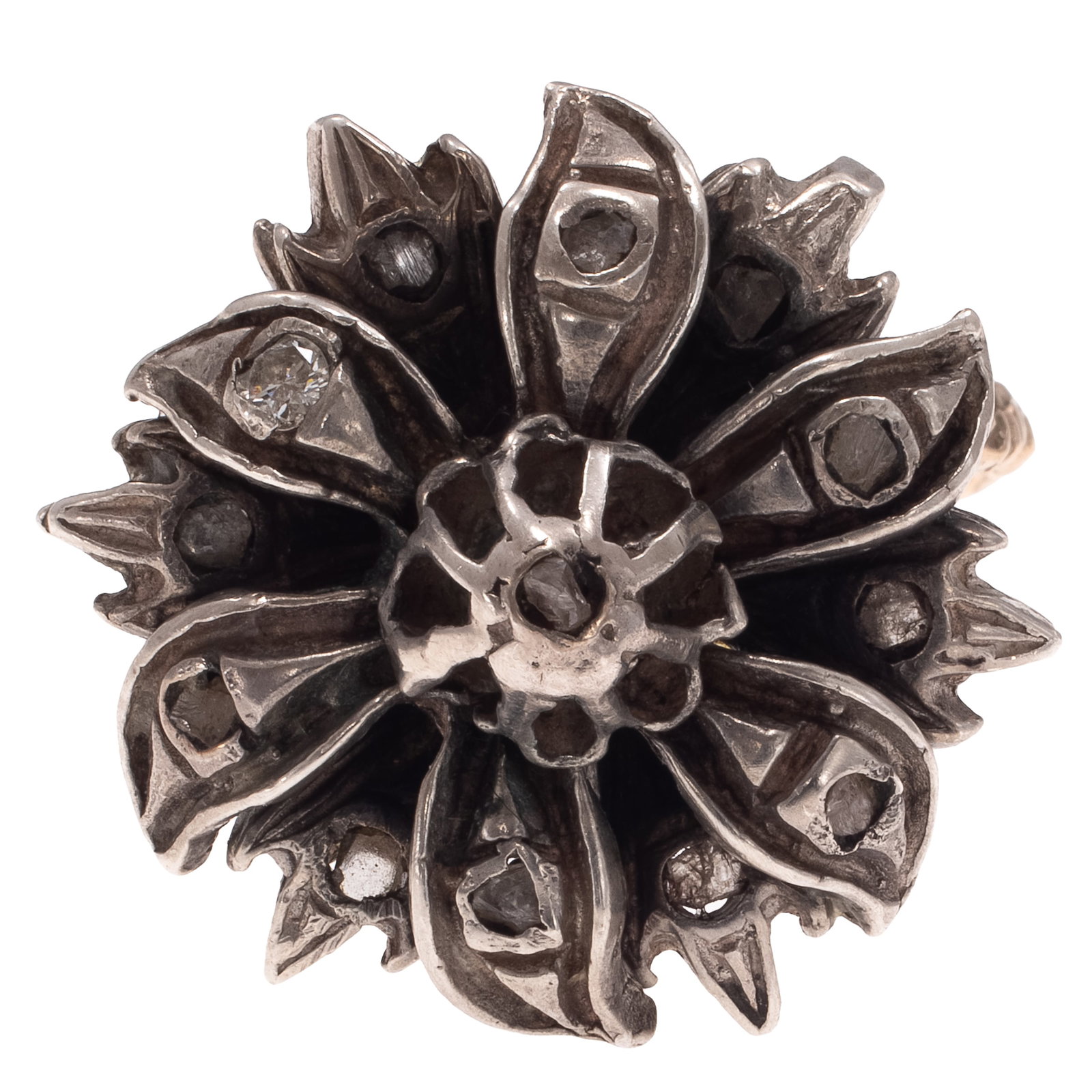 Georgian Diamond, Gold, Silver Ring - 2