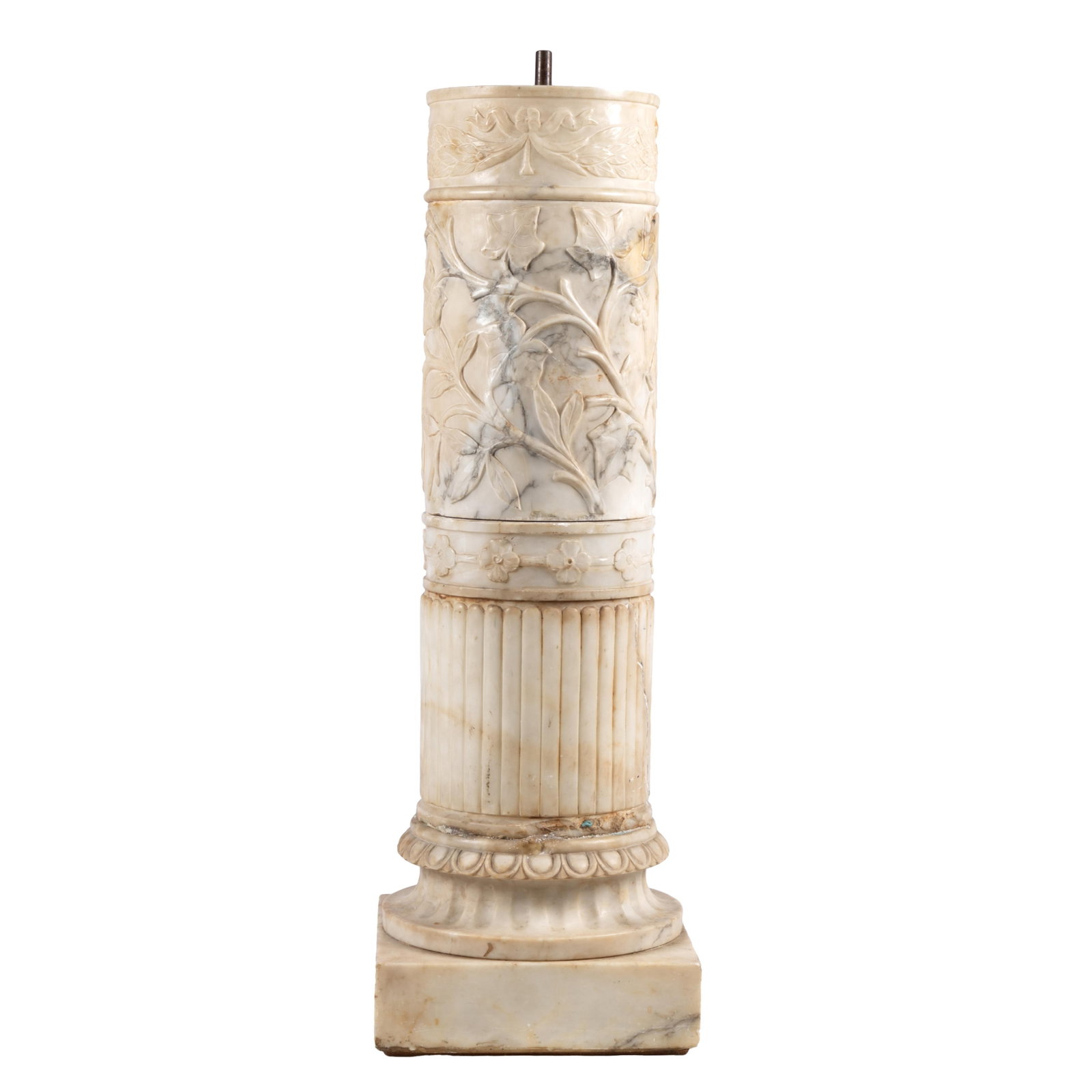 Neoclassical Carrara Marble Plinth - 2