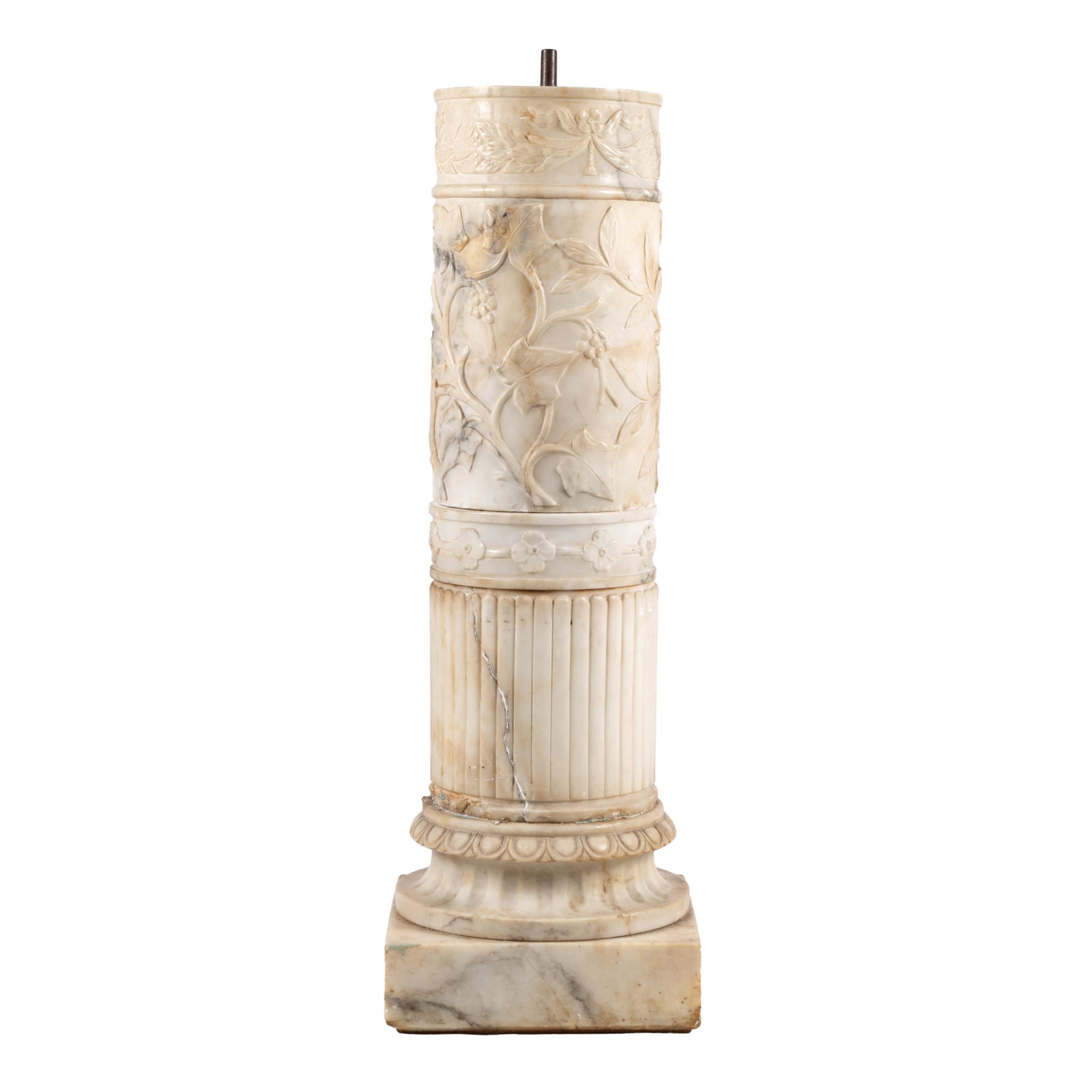 Neoclassical Carrara Marble Plinth - 3