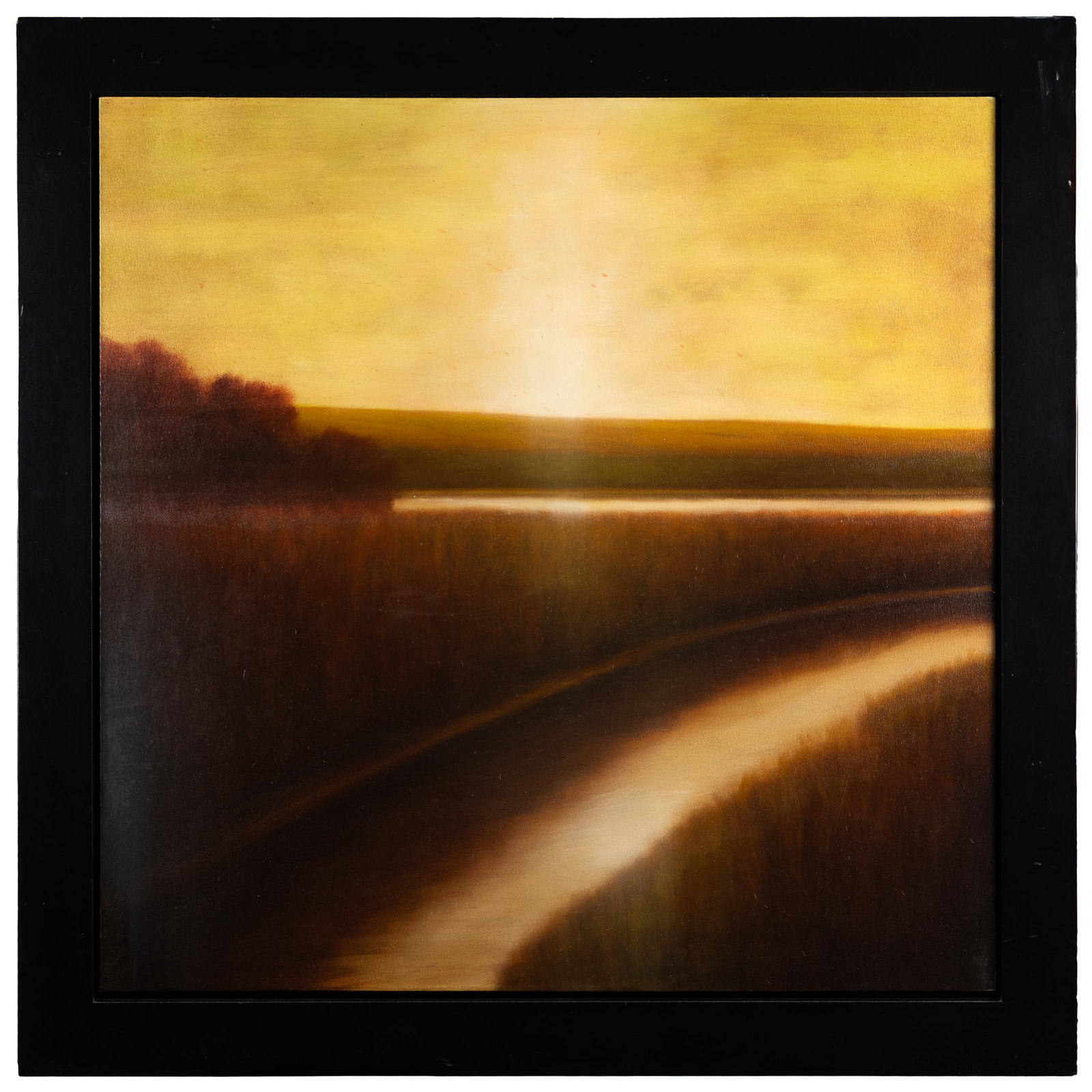Wade Hoefer (American, 1948-2020).: Wade Hoefer (American, 1948-2020). Mundita I, 2002. Oil on canvas, signed and dated on canvas verso. 36 x 36in. (92 x 92cm) Framed 39 x 39in. (99x 99cm) Provenance: Palette Art Cafe, Healdsburg, CA.