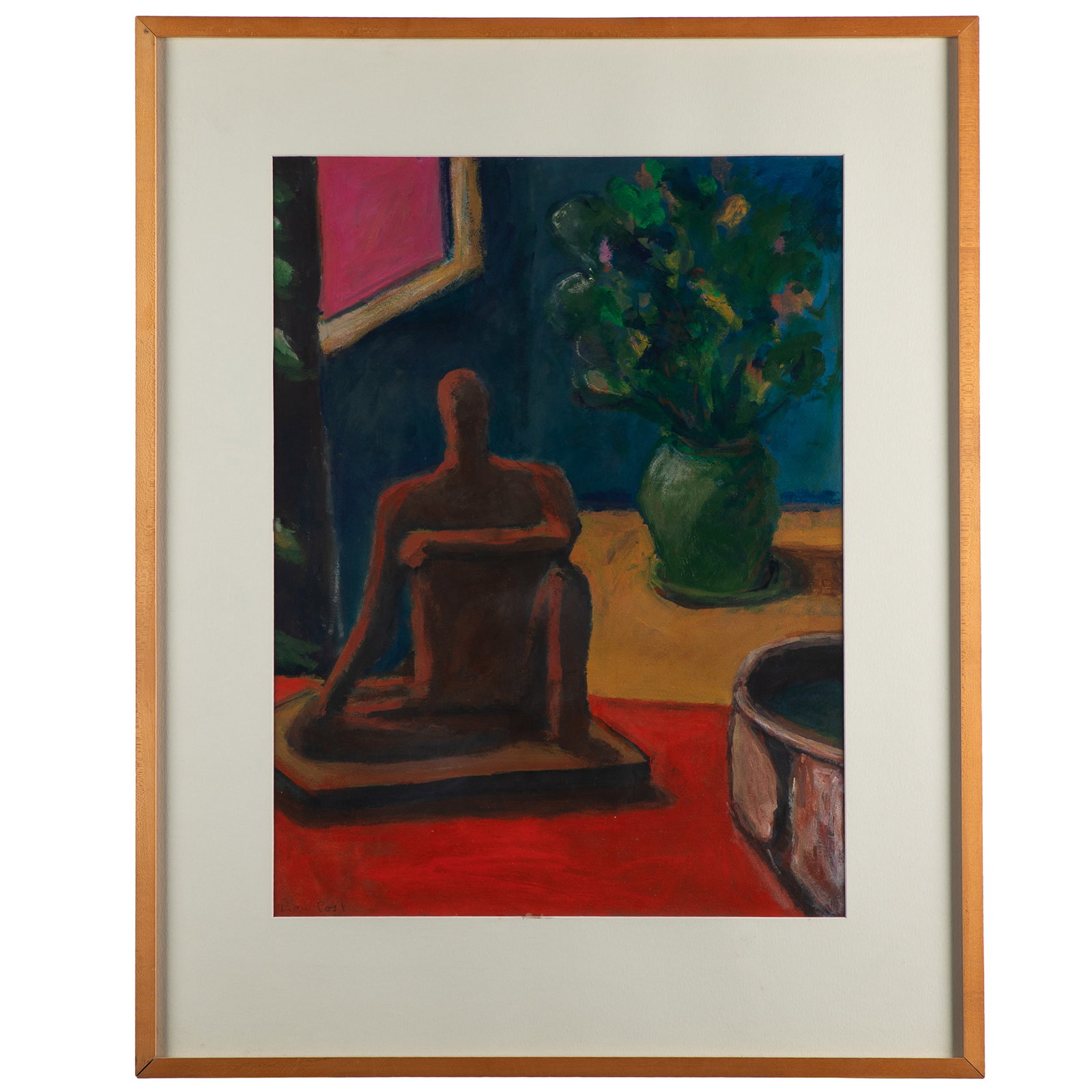 Alan Post (American, 1914-2011): Alan Post (American, 1914-2011) 'Still Life With Sculpture' Acrylic on canvas, signed lower left. 24 x 17 1/2in. (61 x 45cm) Framed 33 x 26in. (84 x 65cm) Provenance: Judith Weintraub Gallery, Sacrame