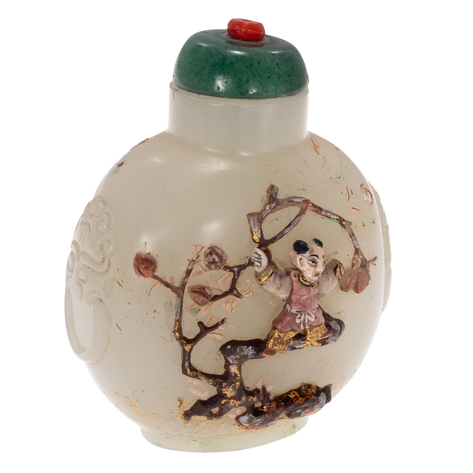 Molded White Glass Snuff Bottle (1 of 8)