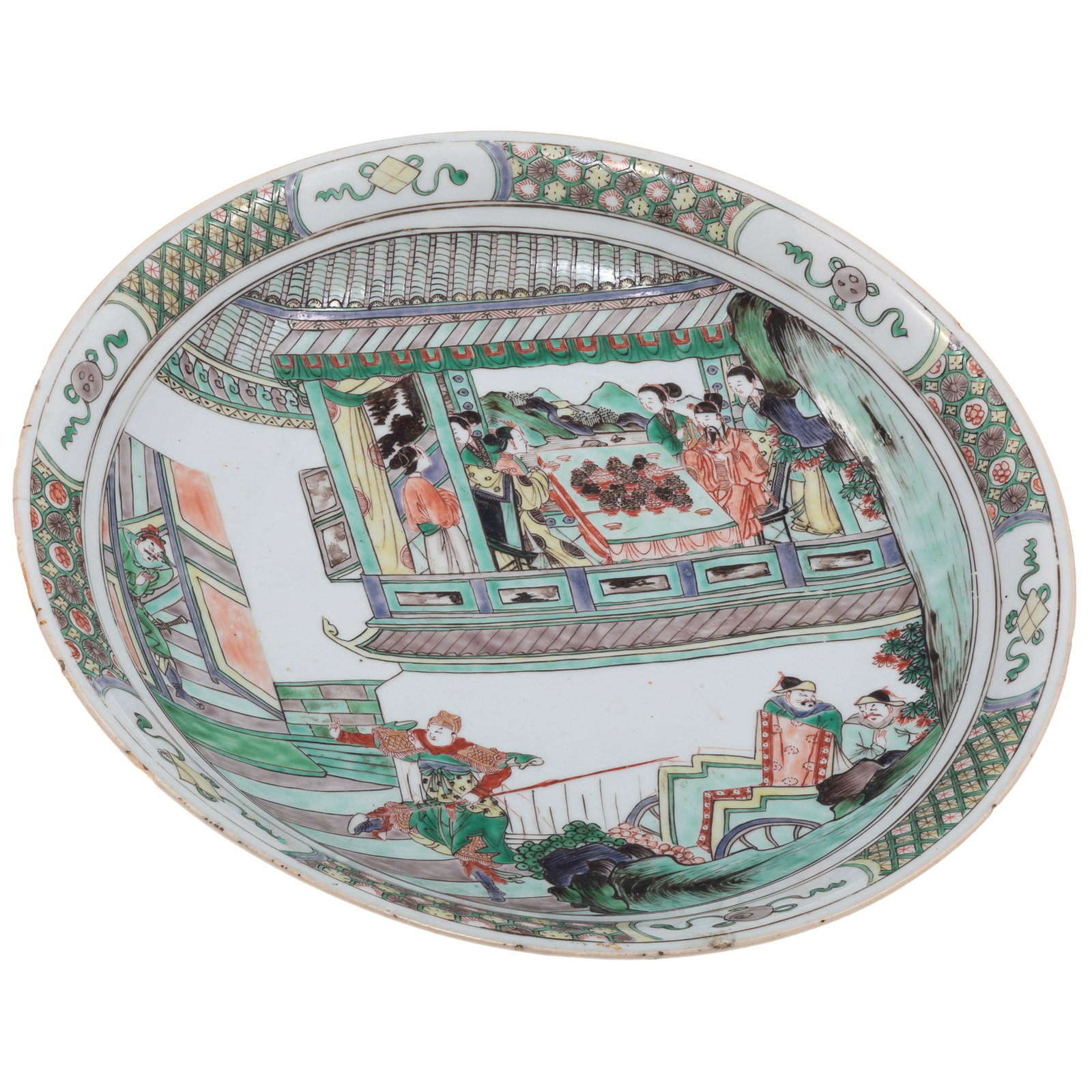 Chinese Famille Verte Porcelain Charger (1 of 3)