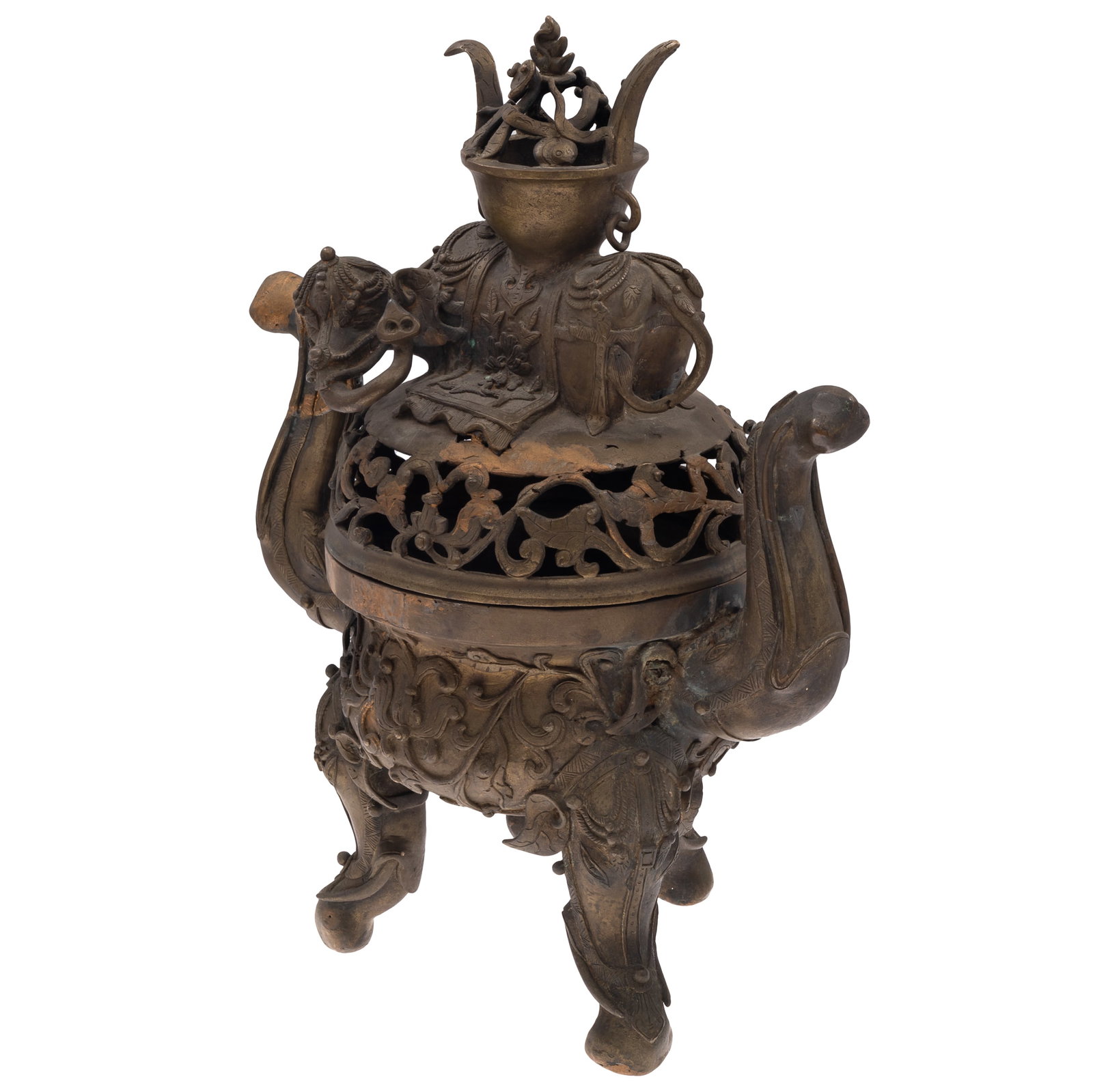 Chinese Bronze Censer and Cover (1 of 10)