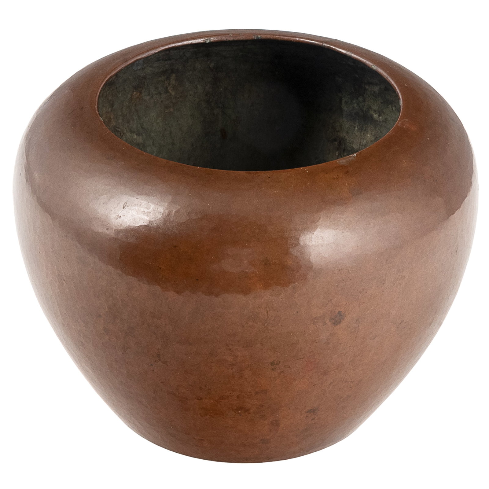 Dirk Van Erp Hammered Copper Vase: Dirk Van Erp Hammered Copper Vase Dirk Van Erp (1860 - 1933) hammered copper vase. Faint impressed open-box windmill mark to inside of base 'Dirk Van Erp'. USA c. 1913 - 1915 5in. x 6in (13cm. x