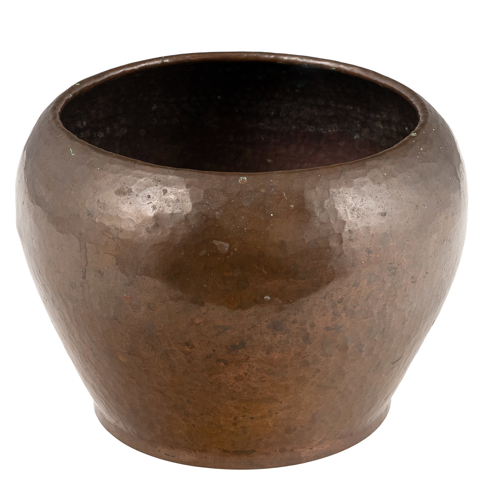 Dirk Van Erp Hammered Copper Vase: Dirk Van Erp Hammered Copper Vase Dirk van Erp (1860 - 1933), hammered copper vase with rolled rim. Impressed closed-box windmill mark to underside 'Dirk Van Erp.' USA c. 1911 - 1912 4 1/4in. x 6in