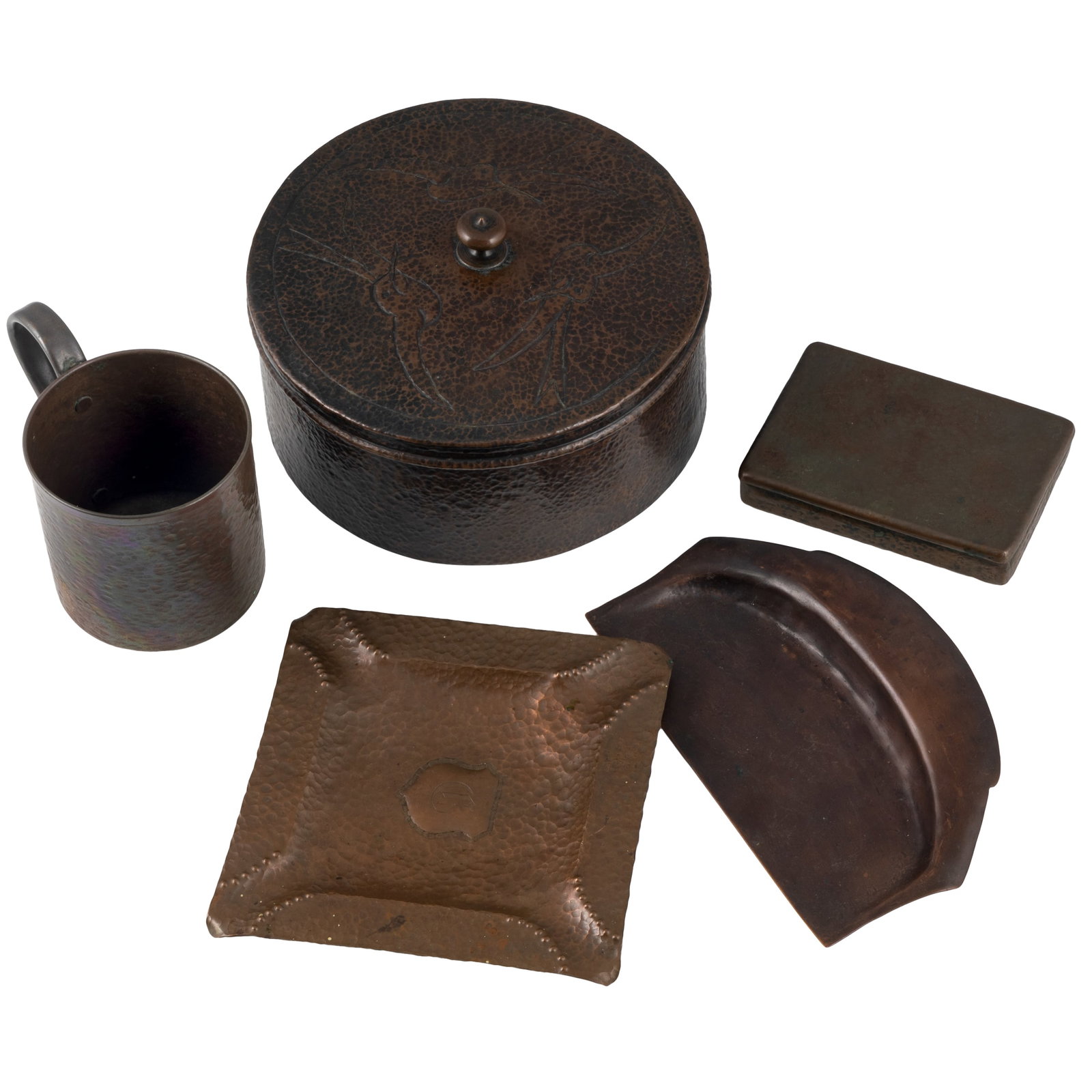 Hammered Copper Tabletop Items (1 of 5)
