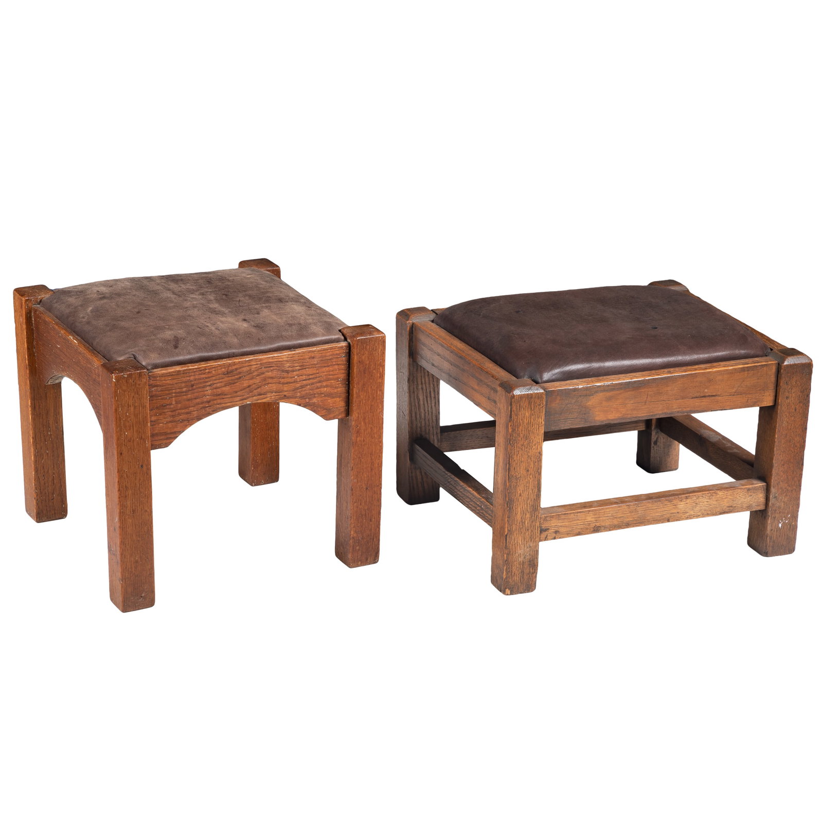 Arts & Crafts Style Oak Footstools (1 of 4)