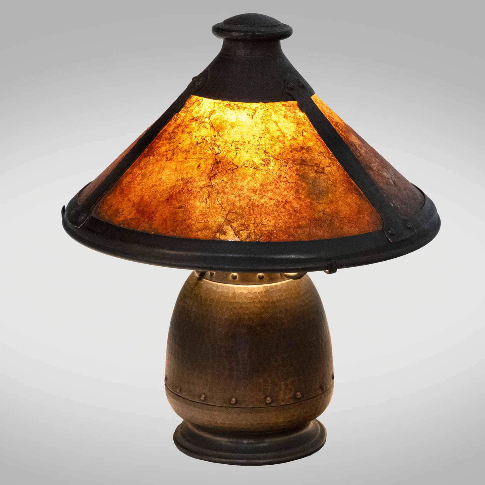 Old Mission Kopper Kraft Hammered Copper Boudoir Lamp (1 of 8)