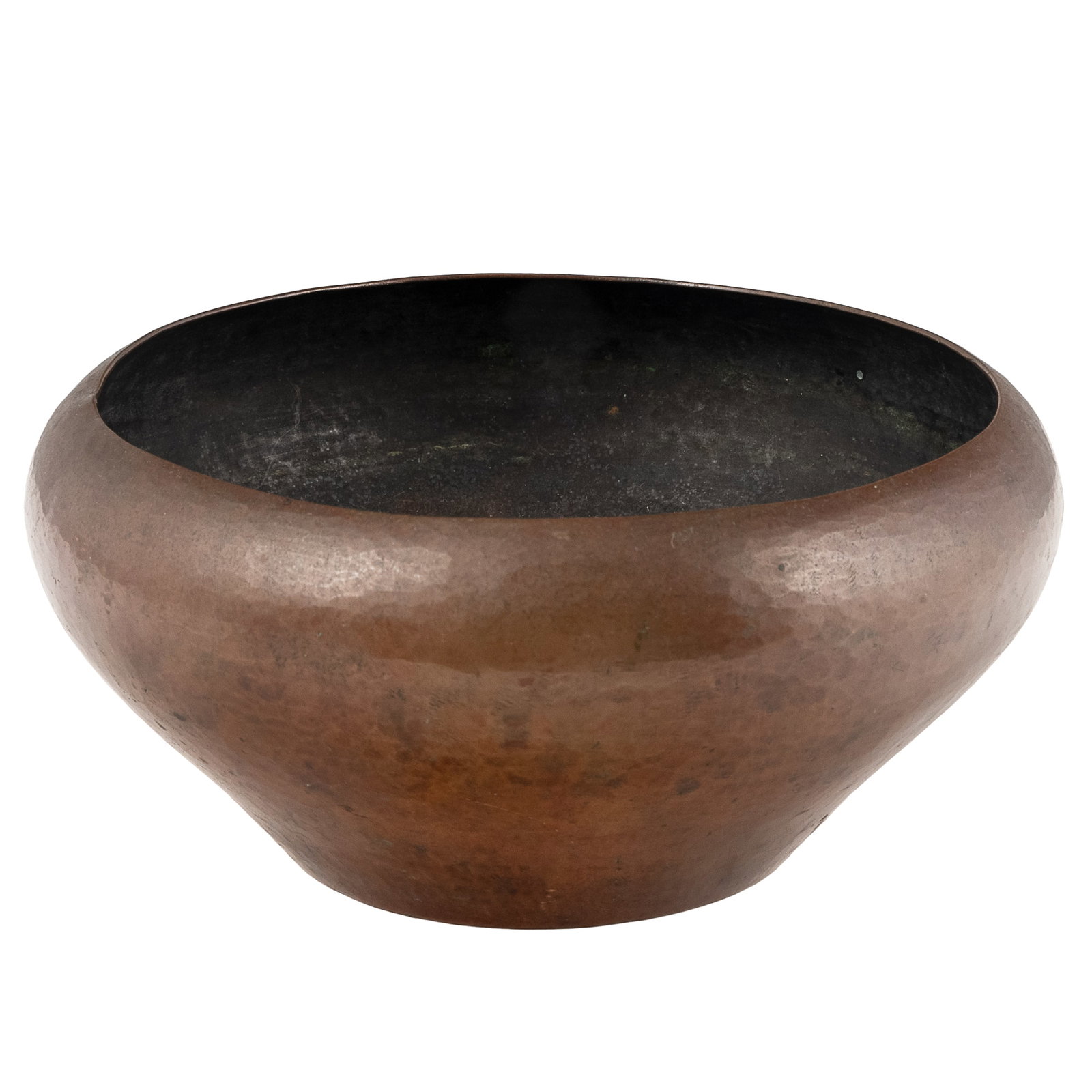 Dirk Van Erp Hammered Copper Bowl: Dirk Van Erp Hammered Copper Bowl Dirk Van Erp (1860 - 1933) hammered copper bowl. Impressed open-box windmill mark to base 'Dirk Van Erp.' USA c. 1913 - 1915 3 1/4in. x 7in (8 1/4cm. x 18cm)