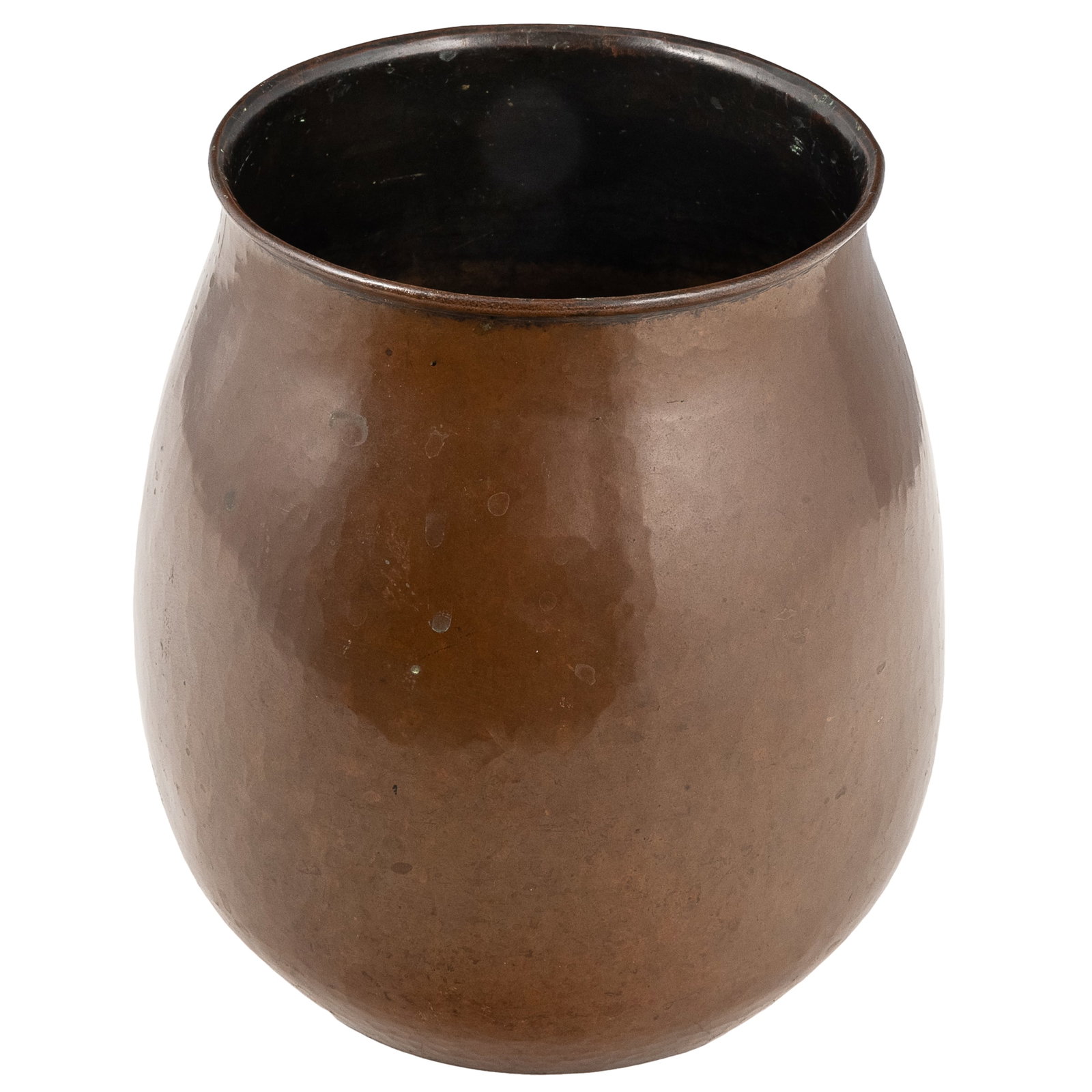 Dirk Van Erp Hammered Copper Vase: Dirk Van Erp Hammered Copper Vase Dirk van Erp (1860 - 1933) hammered copper vase with outward rolled rim. Impressed open-box windmill mark to underside 'San Francisco / Dirk Van Erp.' USA c. 1915 - 1