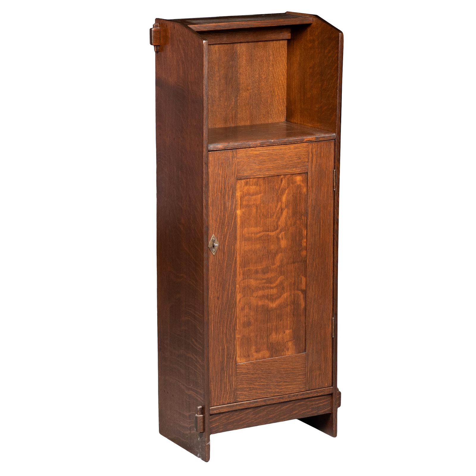 Arts & Crafts Oak Single-Door Cabinet (1 of 4)