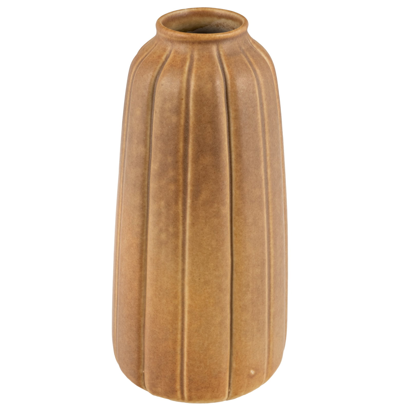 California Porcelain Ribbed Vase circa 1930 (1 of 6)