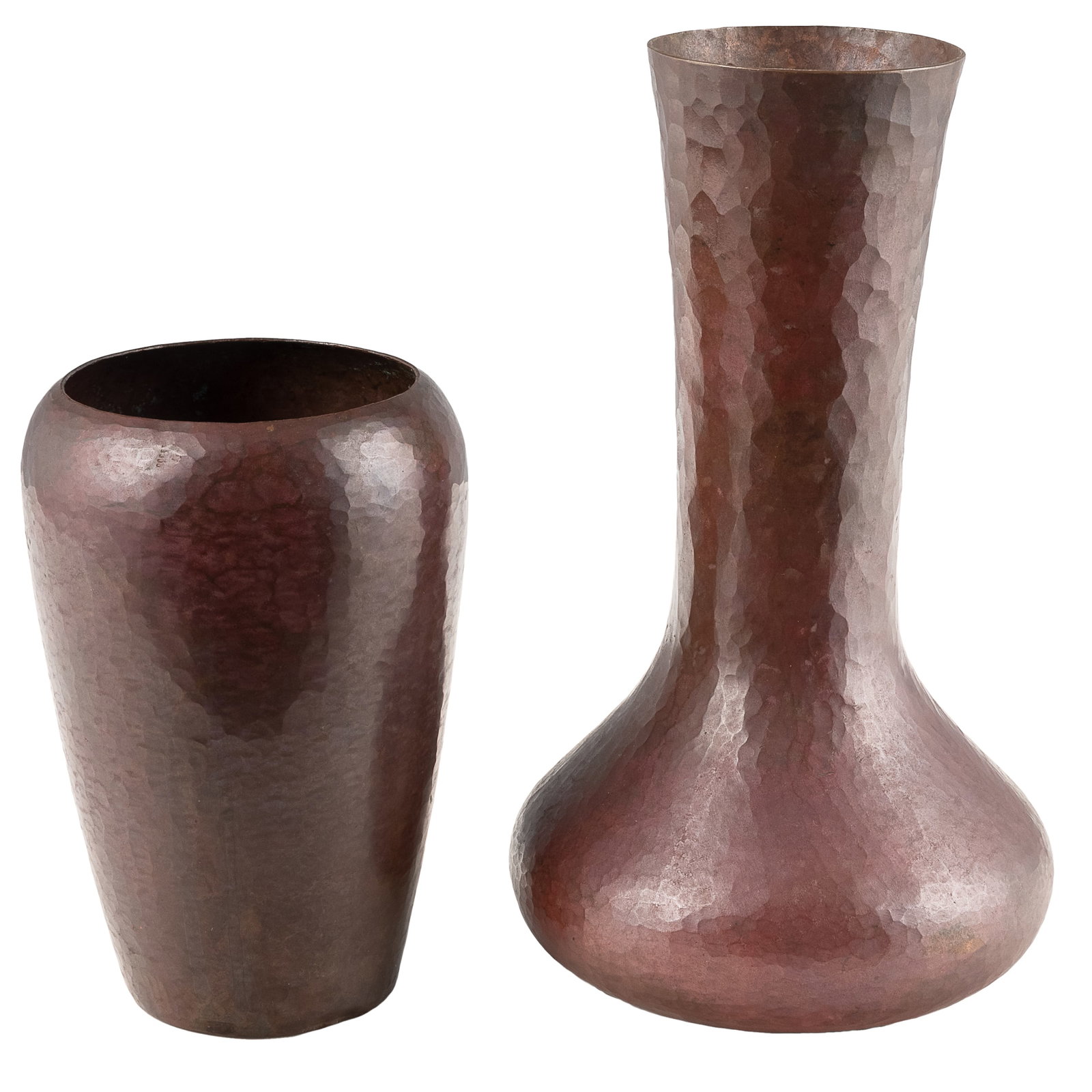 Two Ramon Ramirez Hammered Copper Vases - 2