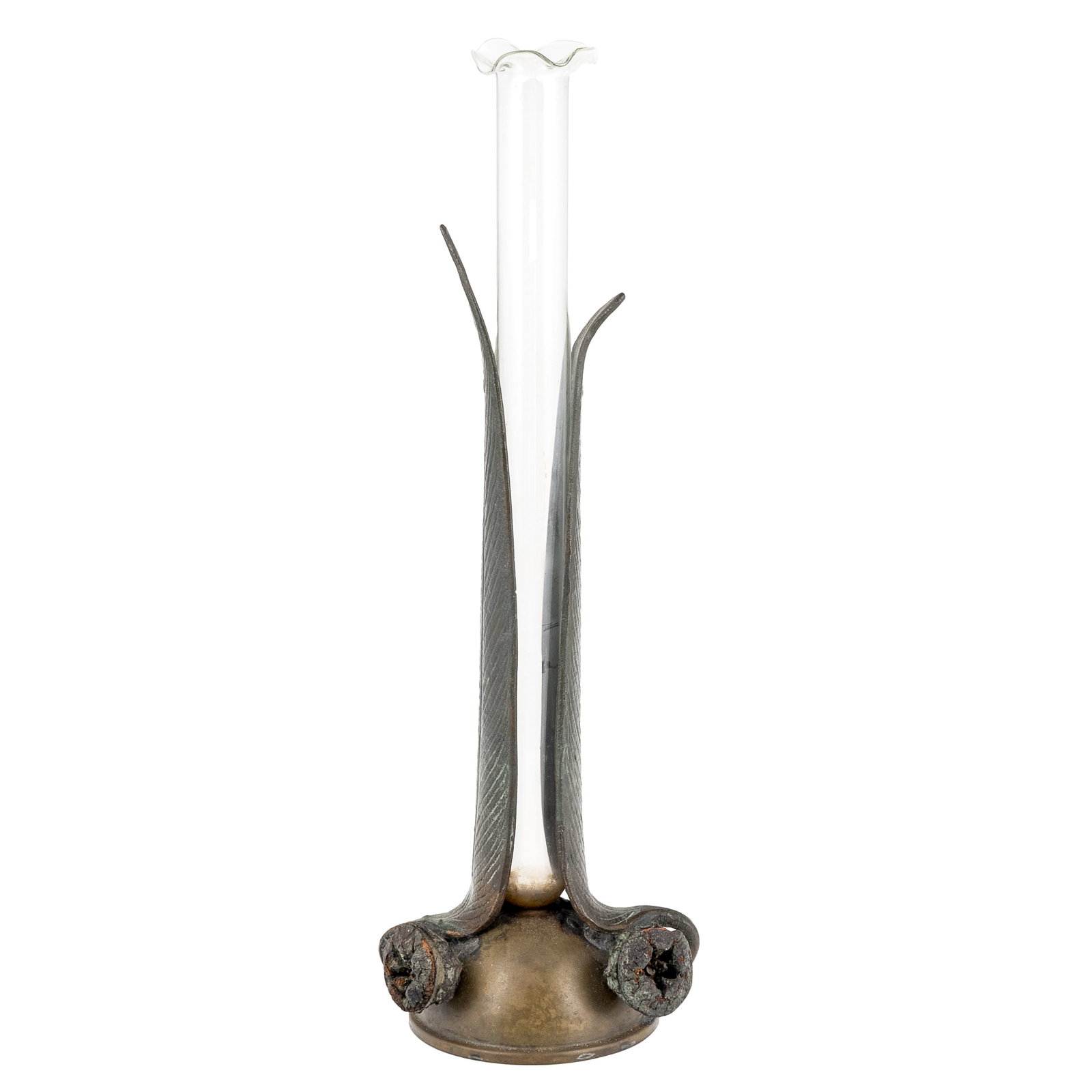 Jauchen's Olde Copper Shop Eucalyptus Leaf Bud Vase Holder (1 of 6)