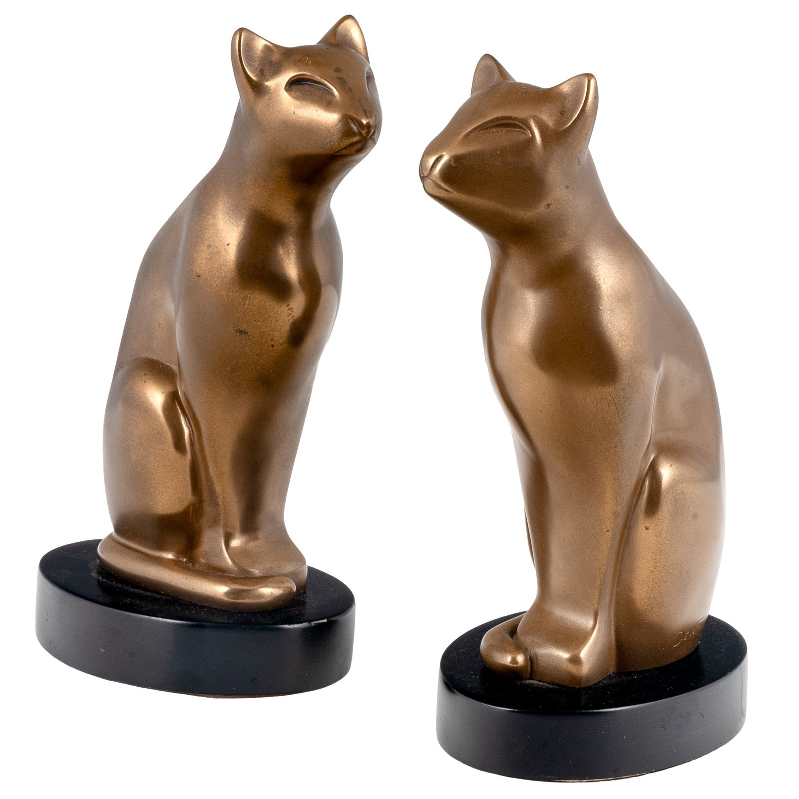 Pair of William Floyd Dewitt Metal Cat Sculptures (1 of 8)