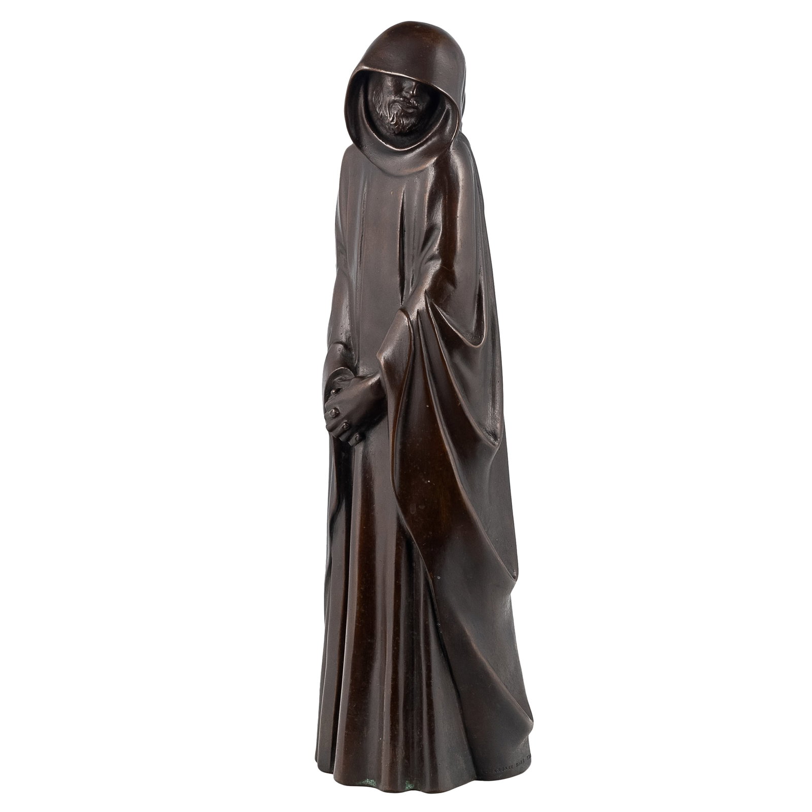 Patinated Bronze Figure of a Monk (1 of 8)