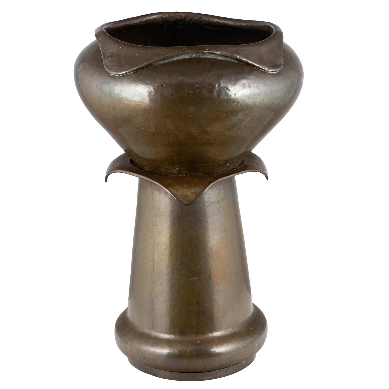 Attributed to Limbert Hammered Copper Jardiniere and Pedestal (1 of 8)
