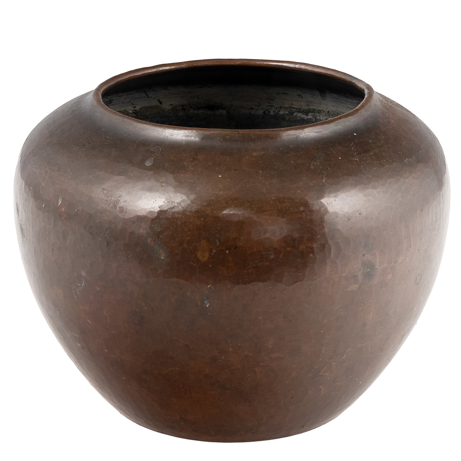 Dirk Van Erp Hammered Copper Vase: Dirk Van Erp Hammered Copper Vase Dirk van Erp (1860 - 1933) hammered copper vase with rolled rim. Impressed open-box windmill mark to underside, 'San Francisco / Dirk Van Erp.' USA c. 1915 - 1929 4