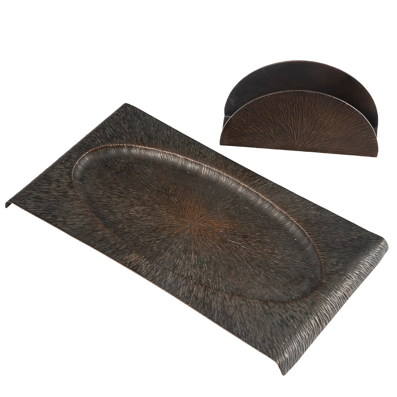 Roycroft Copper Letter Holder and Similar Tray (1 of 3)