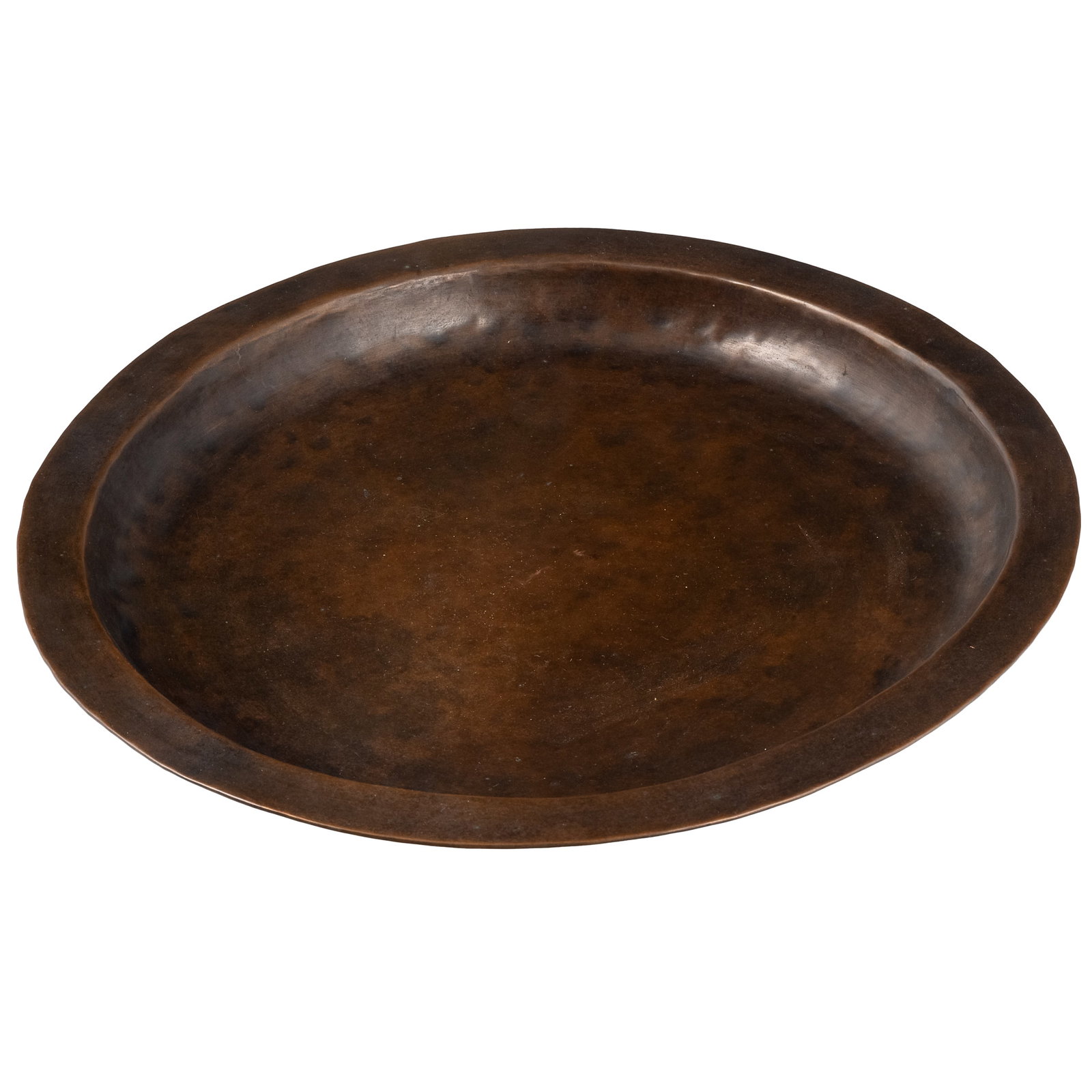 Dirk Van Erp with D'Arcy Gaw Tray: Dirk Van Erp with D'Arcy Gaw Tray Dirk Van Erp with D'Arcy Gaw hammered copper circular tray. Impressed closed-box windmill mark to underside 'D'Arcy Gaw / Dirk Van Erp.' USA c. 1910 13in. (33cm.)