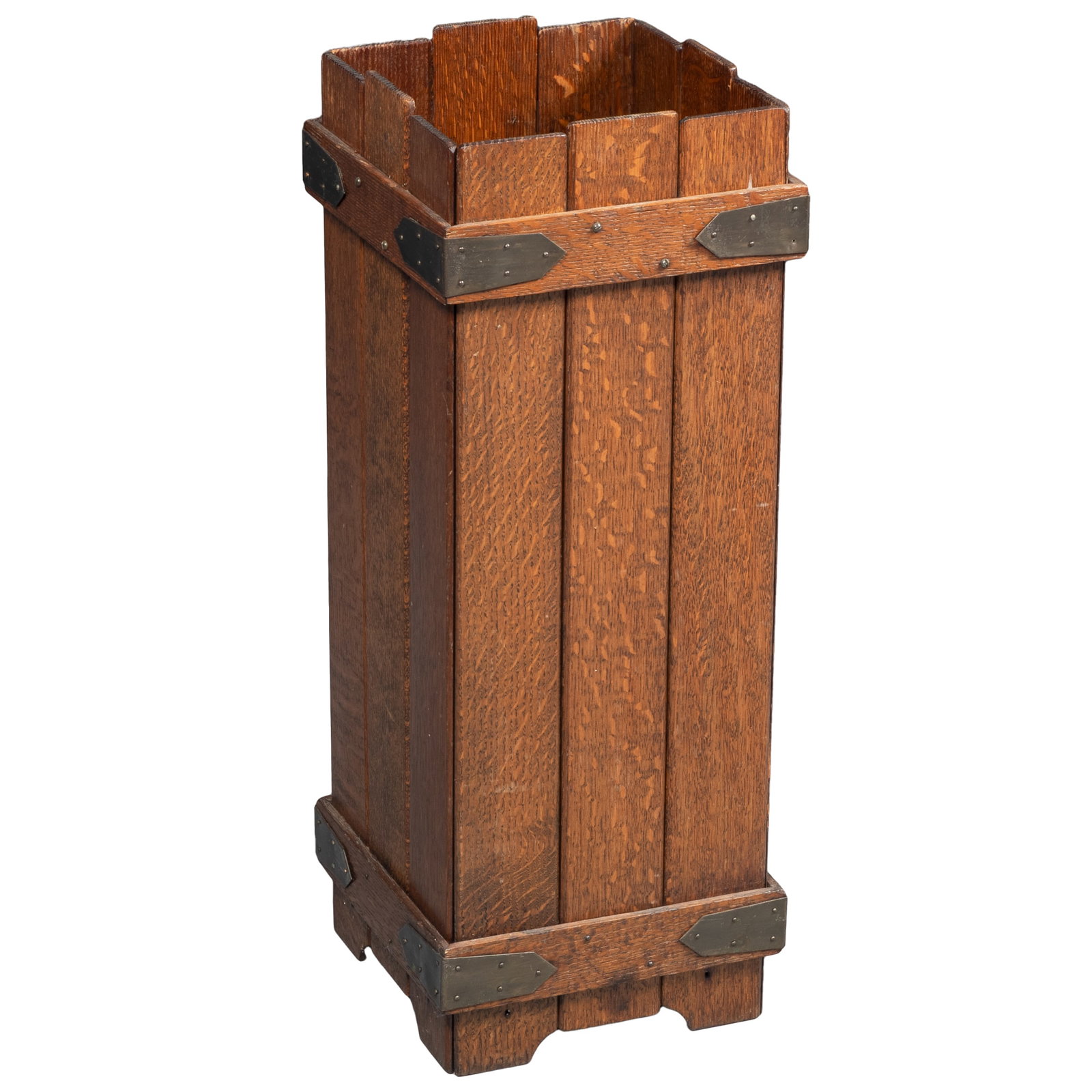 Arts & Crafts Oak Umbrella Stand, Poss. Lakeside (1 of 5)