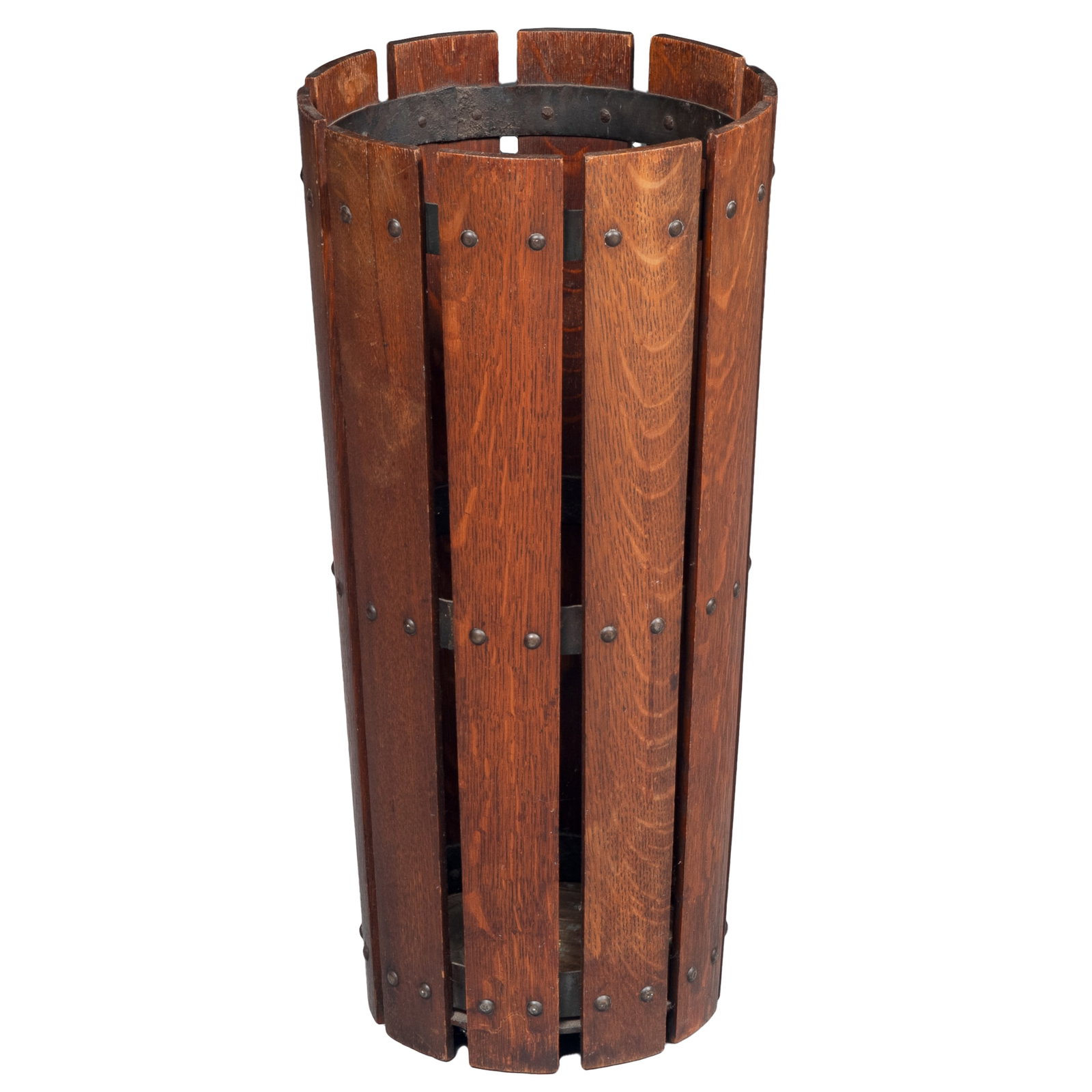 Gustav Stickley Oak Umbrella Stand (1 of 6)
