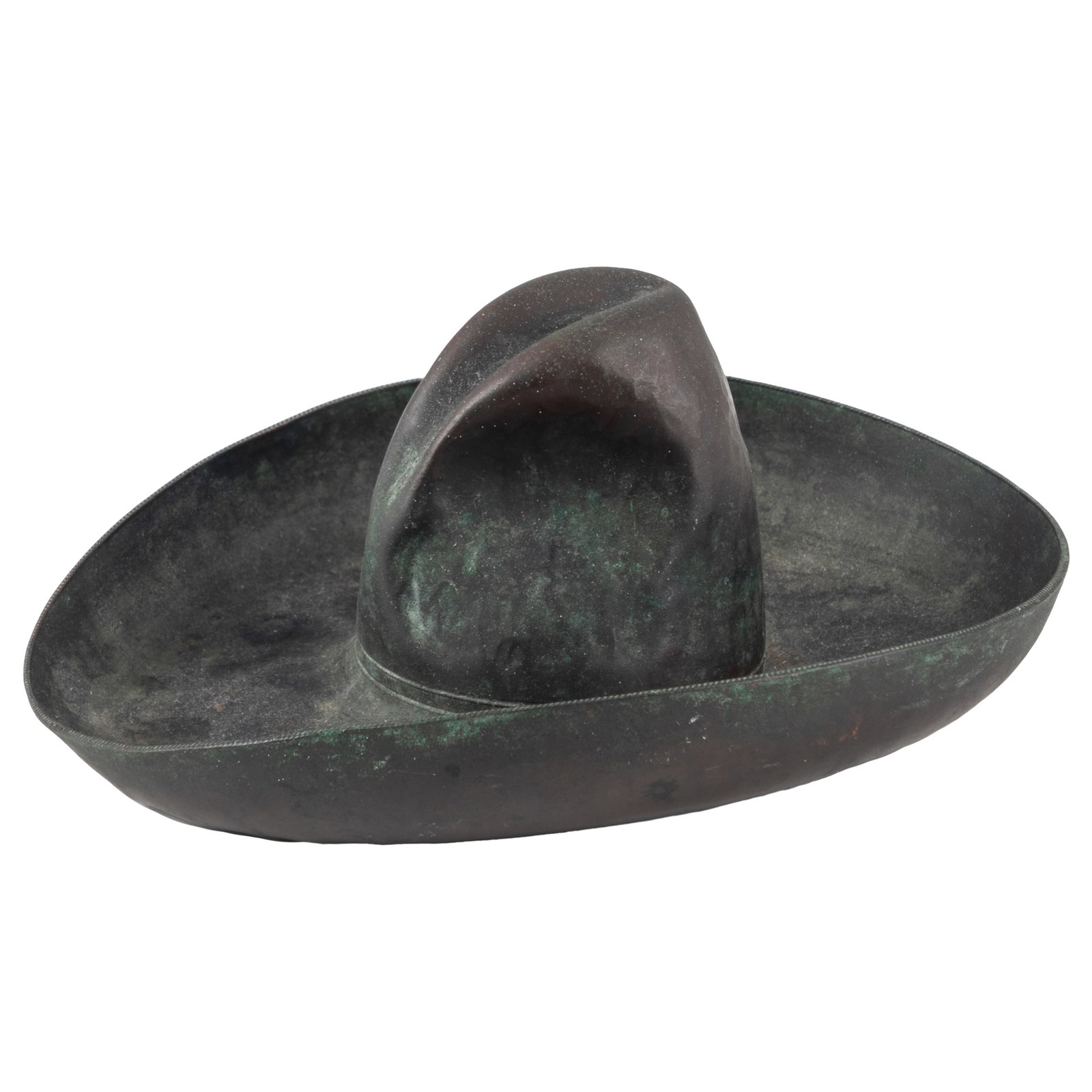 Arts & Crafts Era Hammered Copper Stetson Hat (1 of 4)