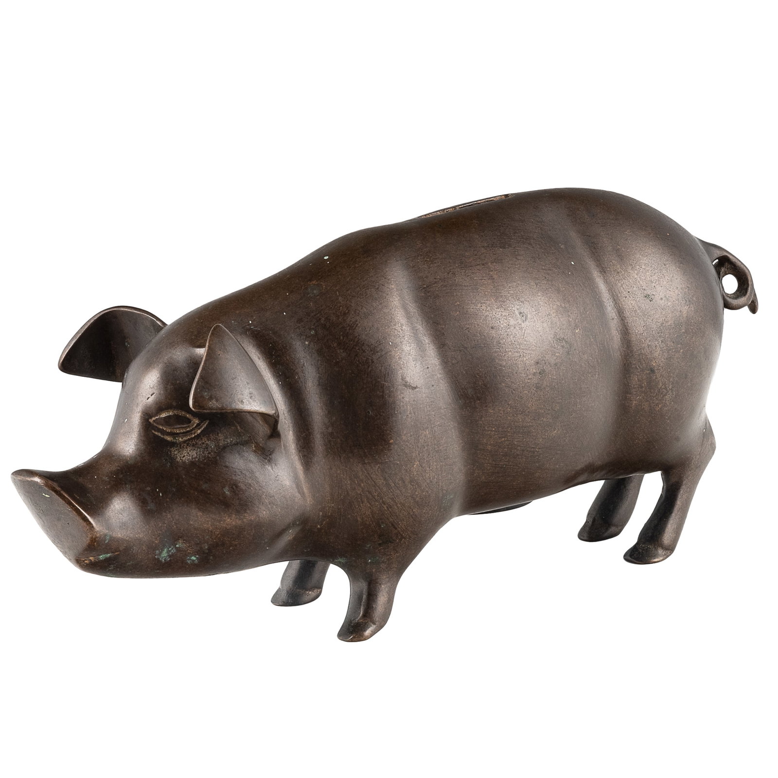 Bronze Pig-form Coin Bank (1 of 4)