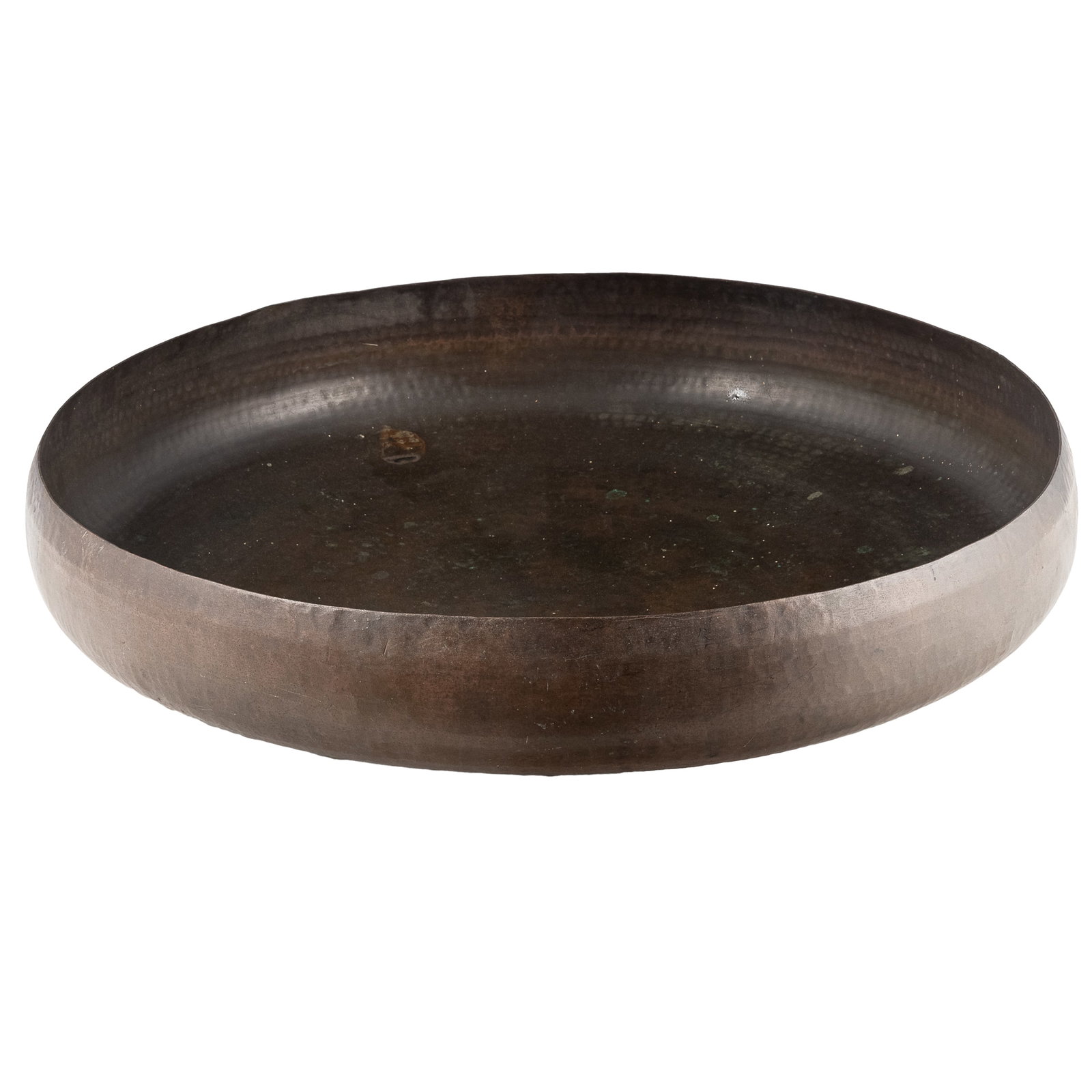 Arts & Crafts Hammered Copper Large Shallow Bowl (1 of 4)