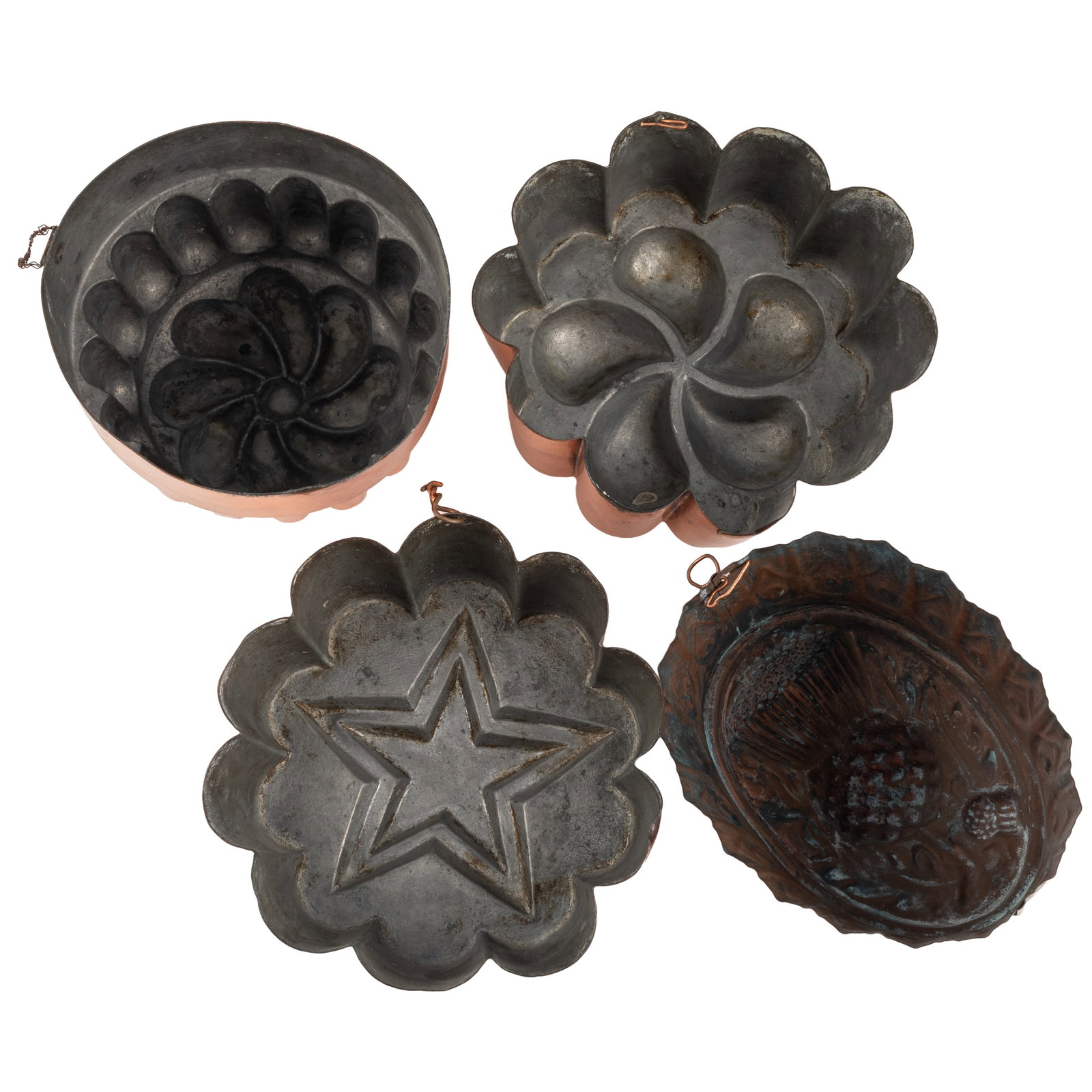 Four Copper Molds - 4