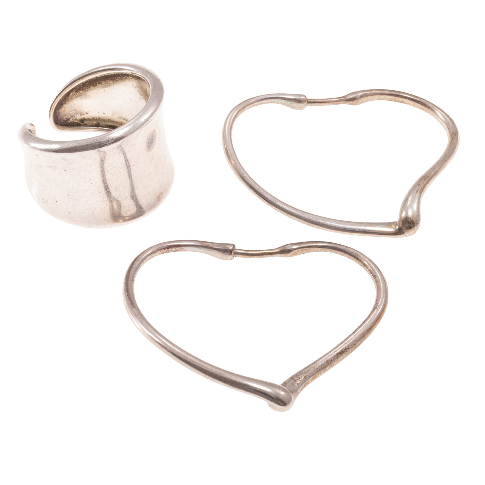 Elsa Peretti, Tiffany & Co., Silver Earrings with Robert Lee Morris Ring (1 of 6)