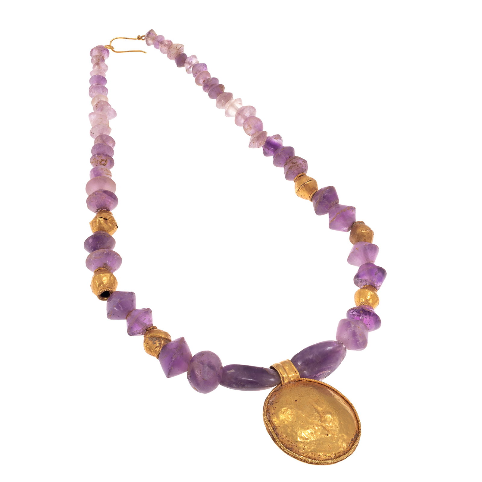 Roman Amethyst, Gold Bead Necklace, Circa 2nd - 1st Century B.C. (1 of 5)