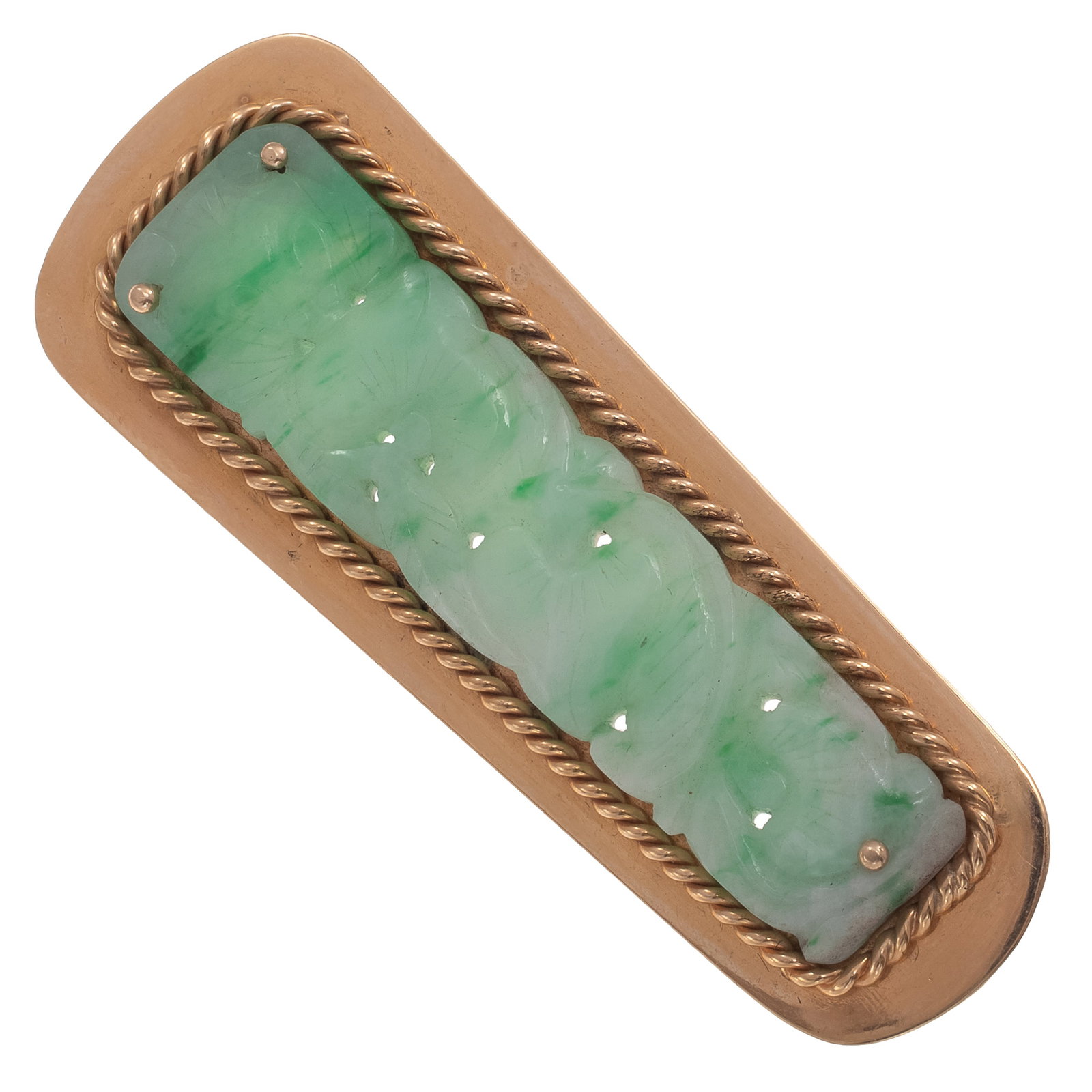 Jade, 14k Yellow Gold Pin (1 of 4)