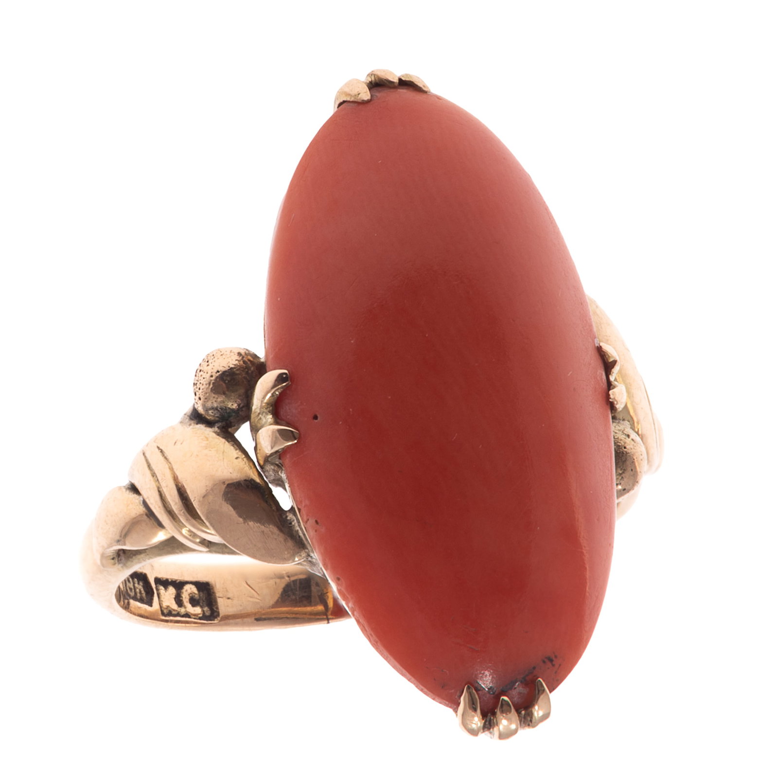 Coral, 18k Yellow Gold Ring (1 of 5)