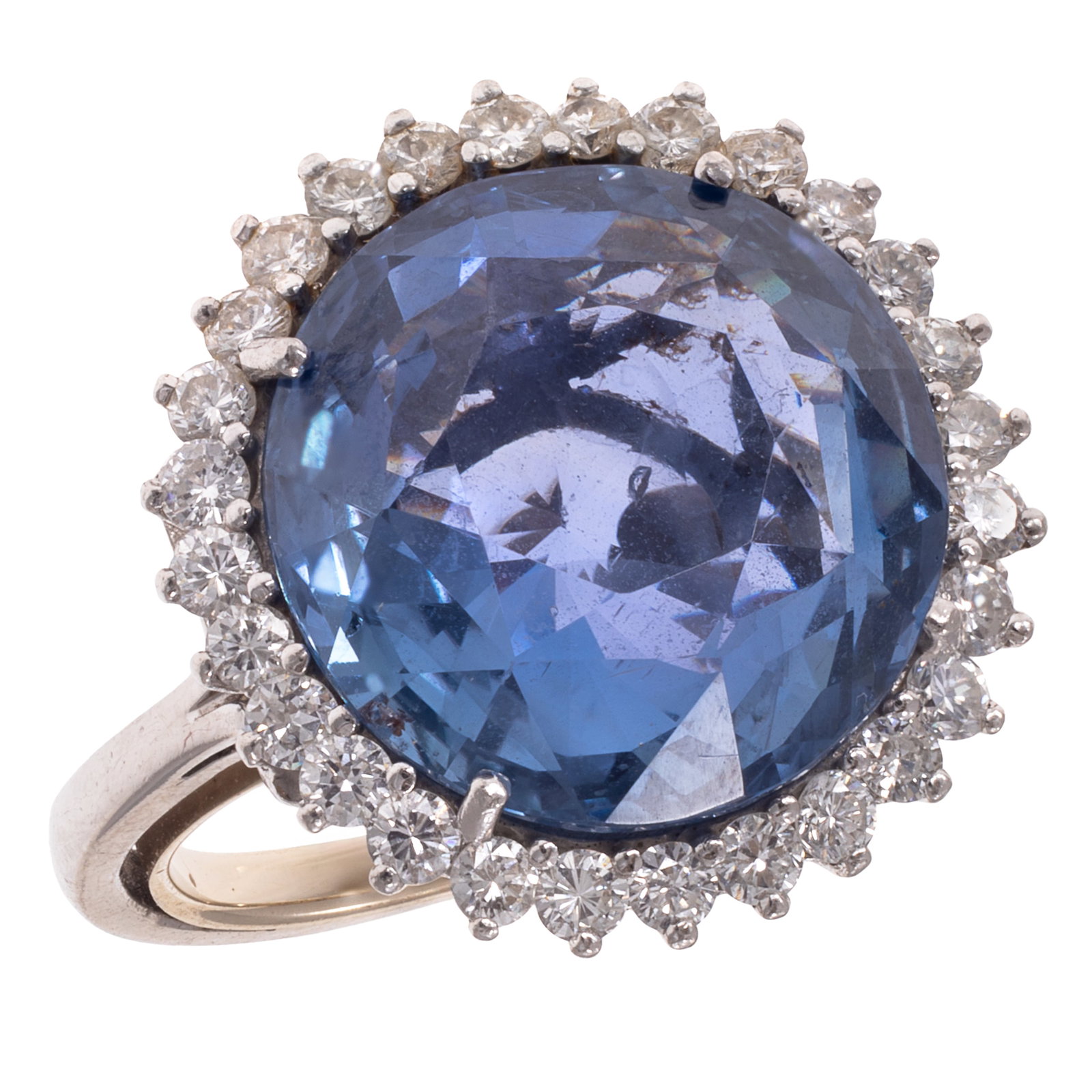 Sapphire, Diamond, Platinum Ring (1 of 5)