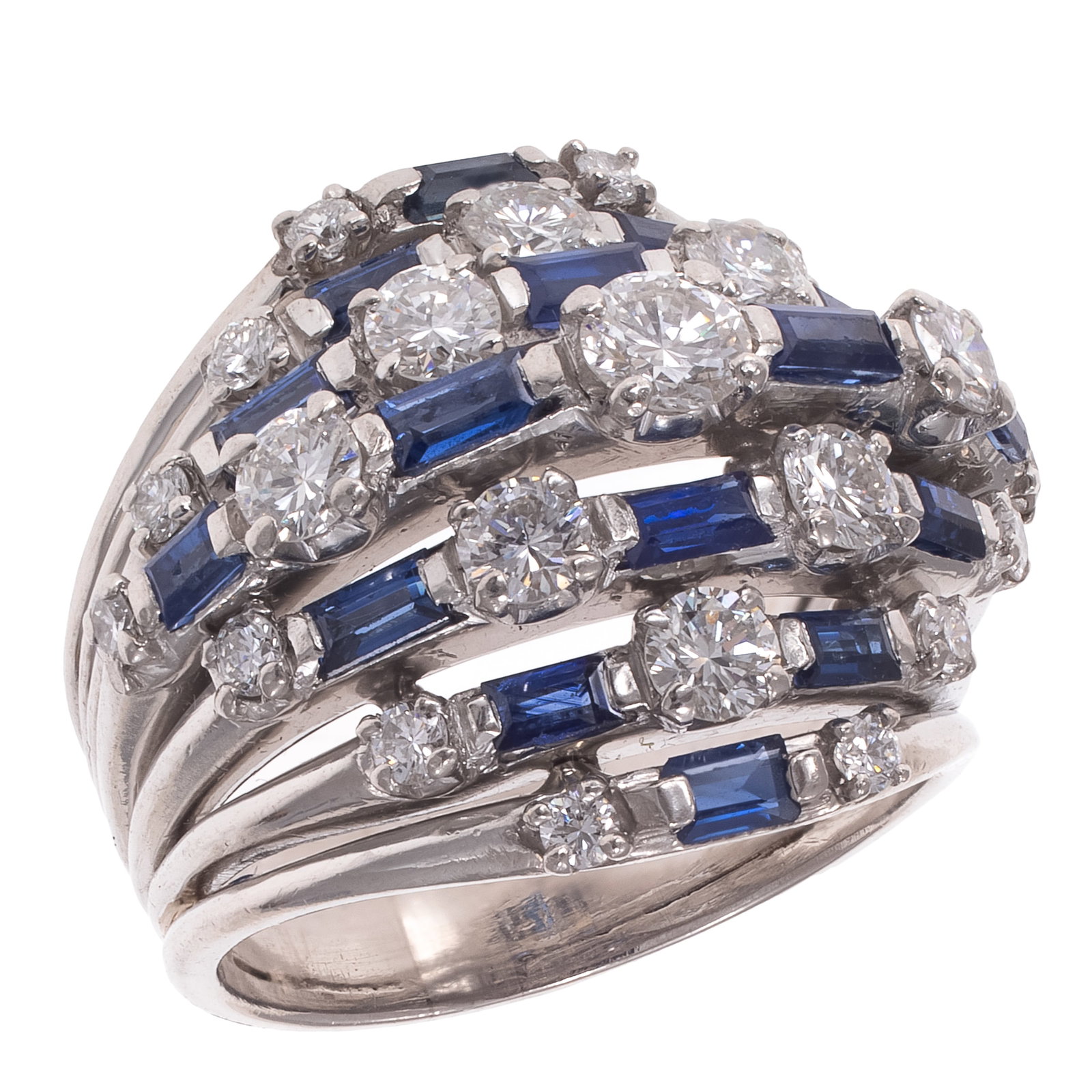 Diamond, Sapphire, Platinum Ring (1 of 5)