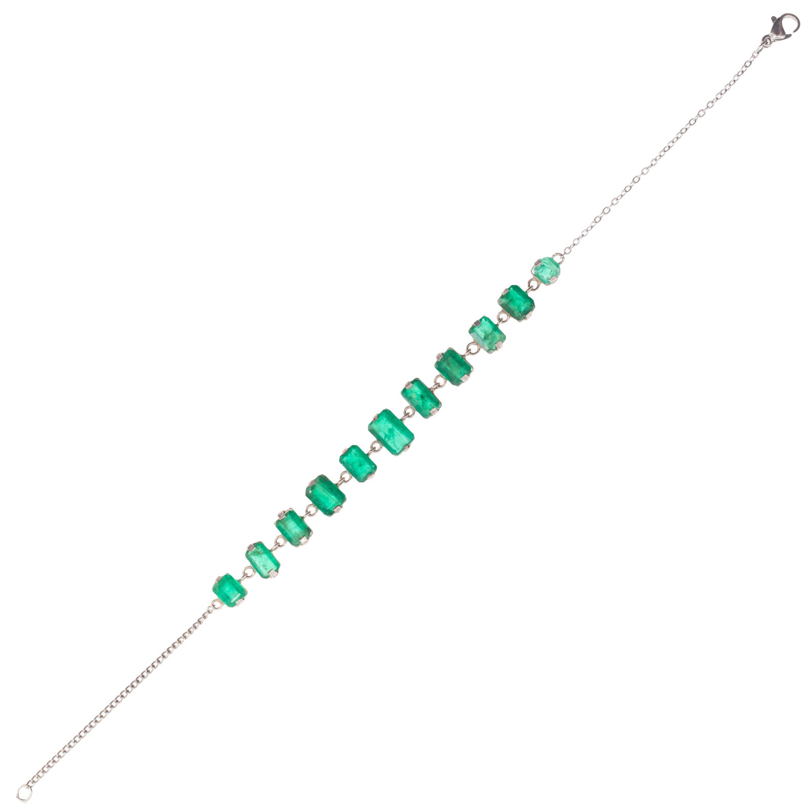 Graduated Emerald Bracelet - 2