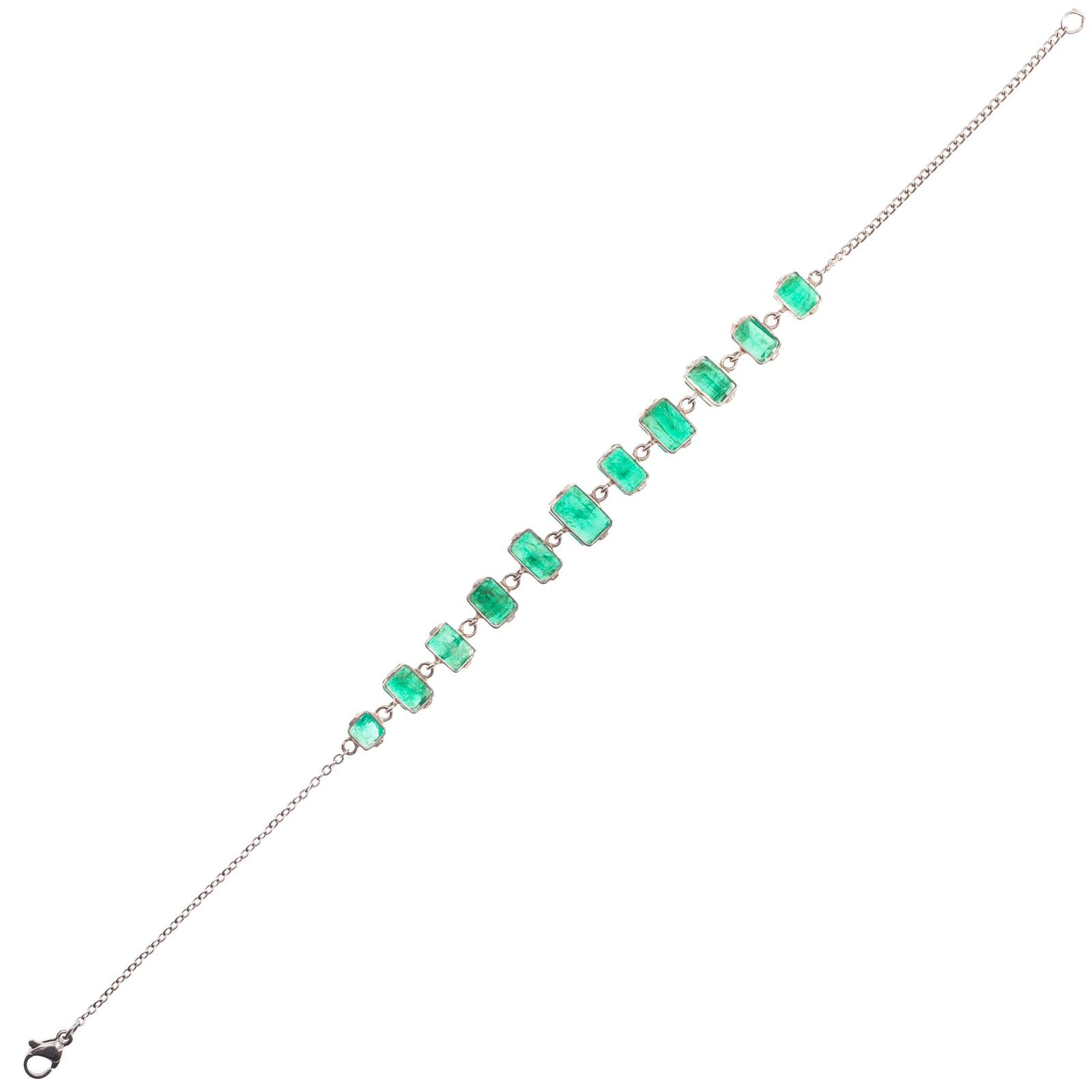 Graduated Emerald Bracelet - 3