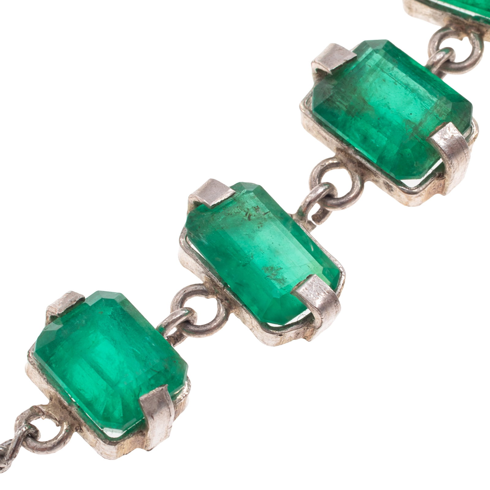 Graduated Emerald Bracelet - 4