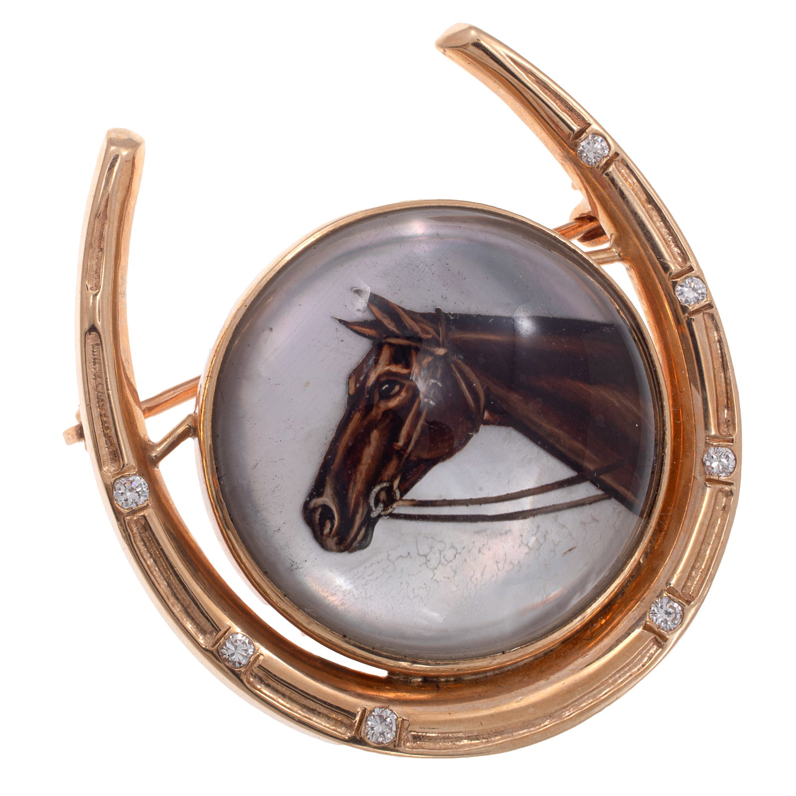 Reverse Crystal, Diamond, 14k Pin (1 of 4)