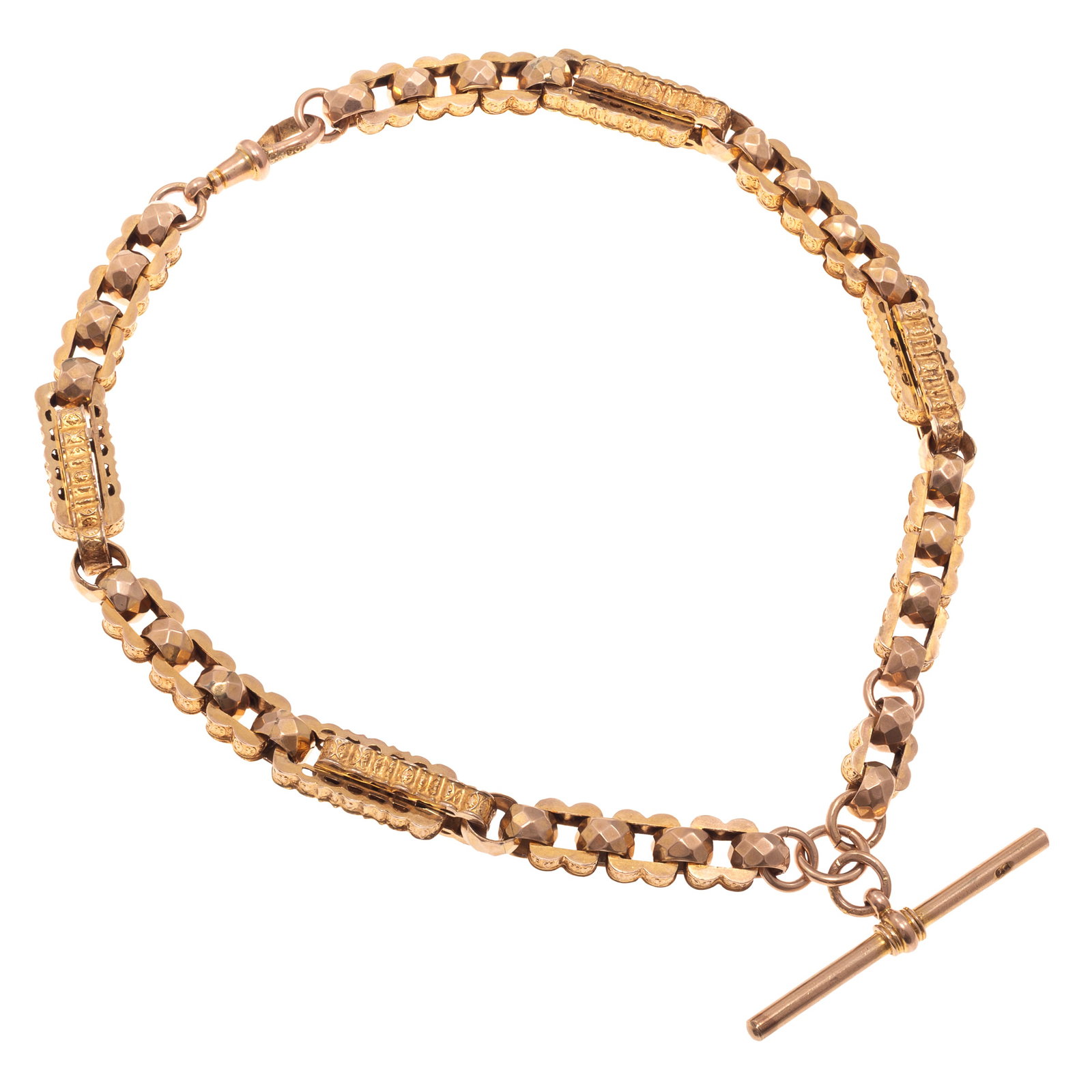 Edwardian 9K Yellow Gold Watch Chain (1 of 4)