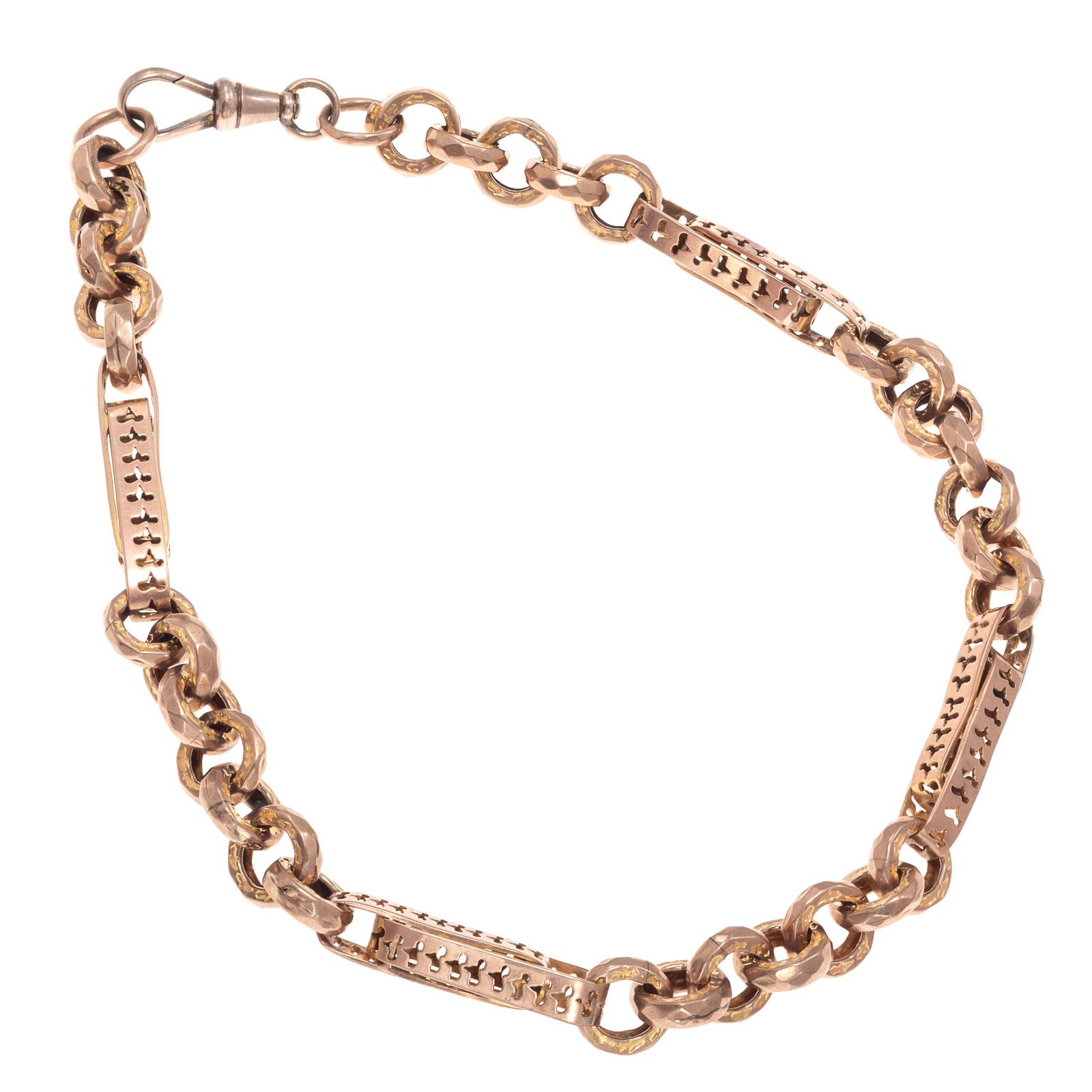 Edwardian 9k Rose Gold Watch Chain (1 of 4)