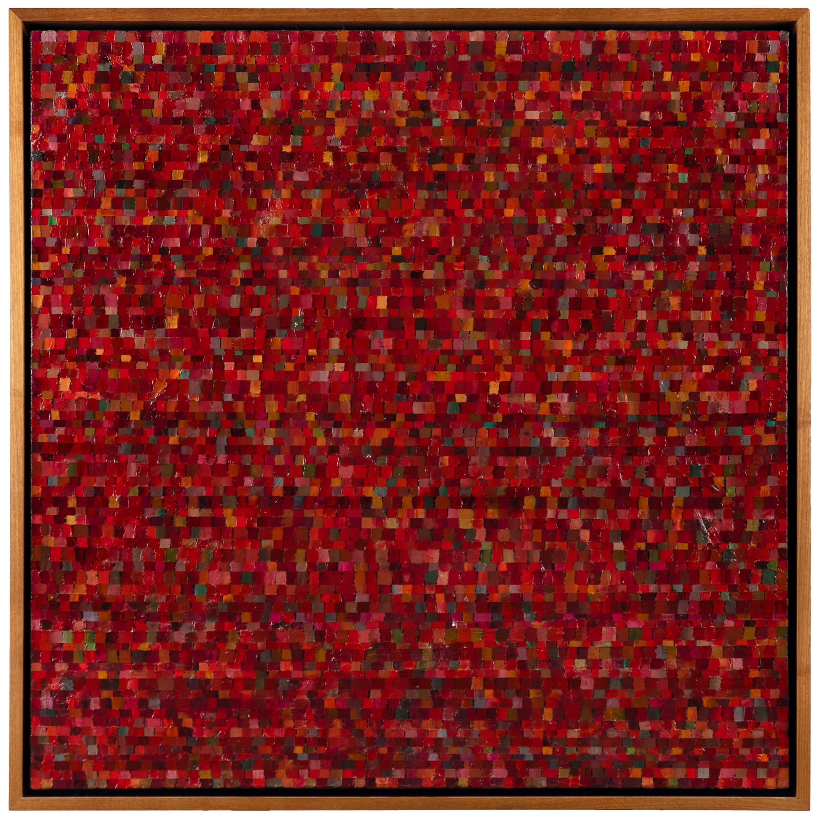 Peter Aryidson (American, b. 1965).: Peter Aryidson (American, b. 1965). Forbidden Colors, 2005. Oil on canvas, signed, titled and dated on label on canvas verso, framed. 36 x 26in. (92cm/square). 38 x 38in. (97cm/frame). Condition:
